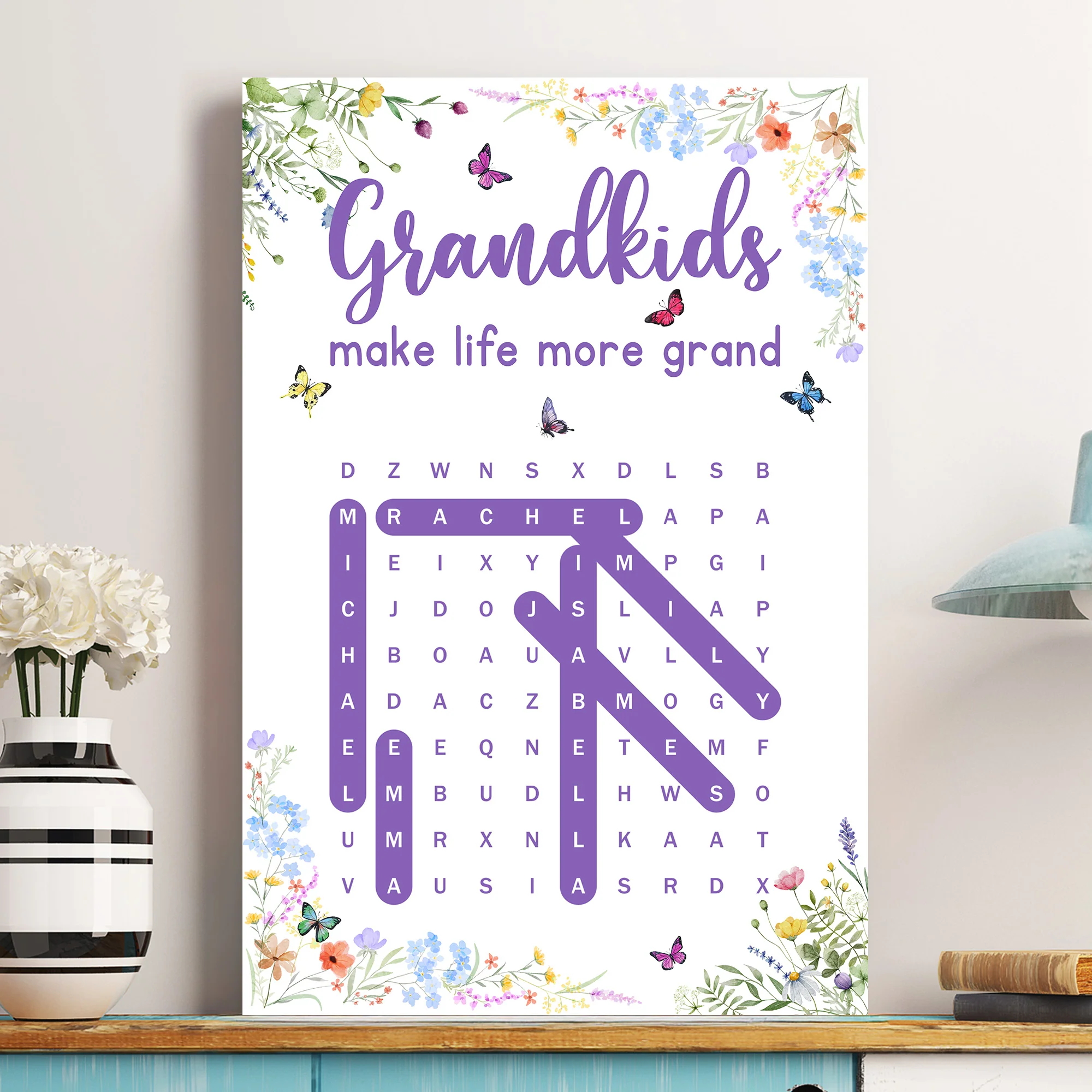 Grandkids Make Life More Grand - Personalized Poster - Image 2