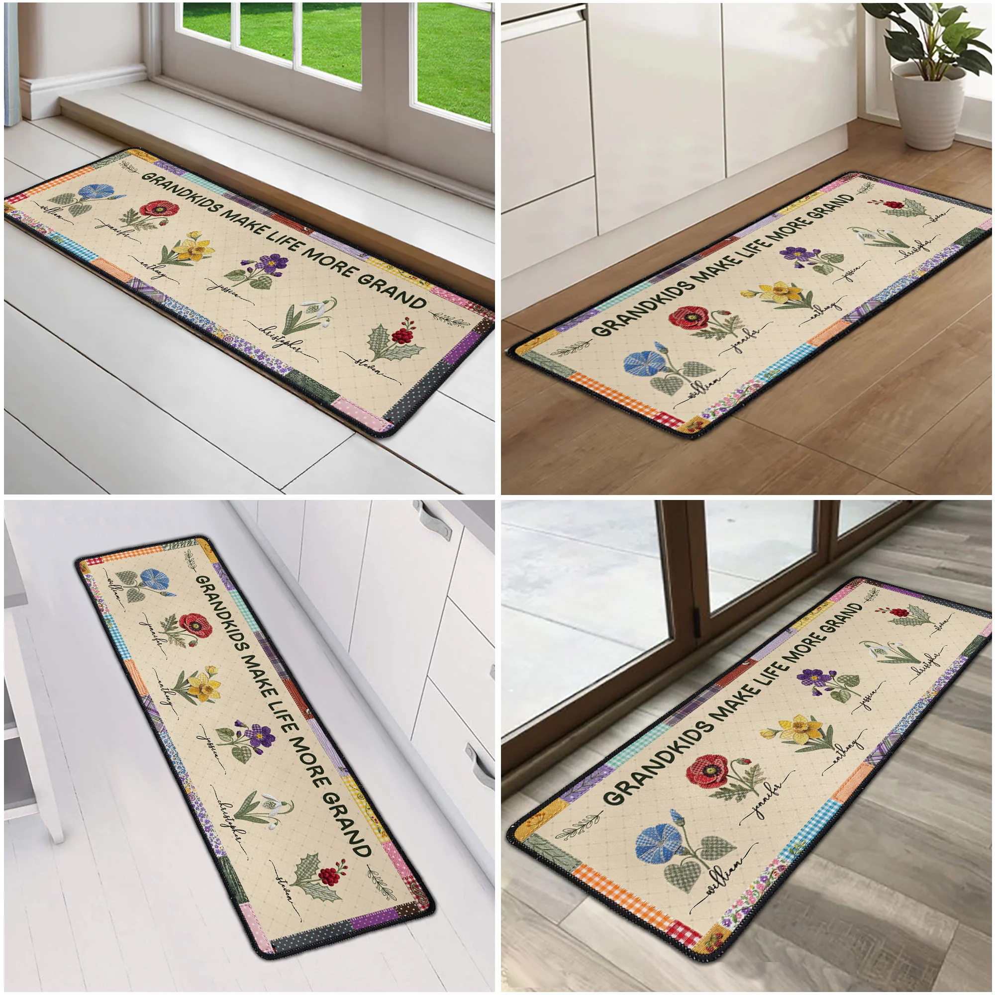 Grandkids Make Life More Grand - Personalized Runner Rug - Image 5