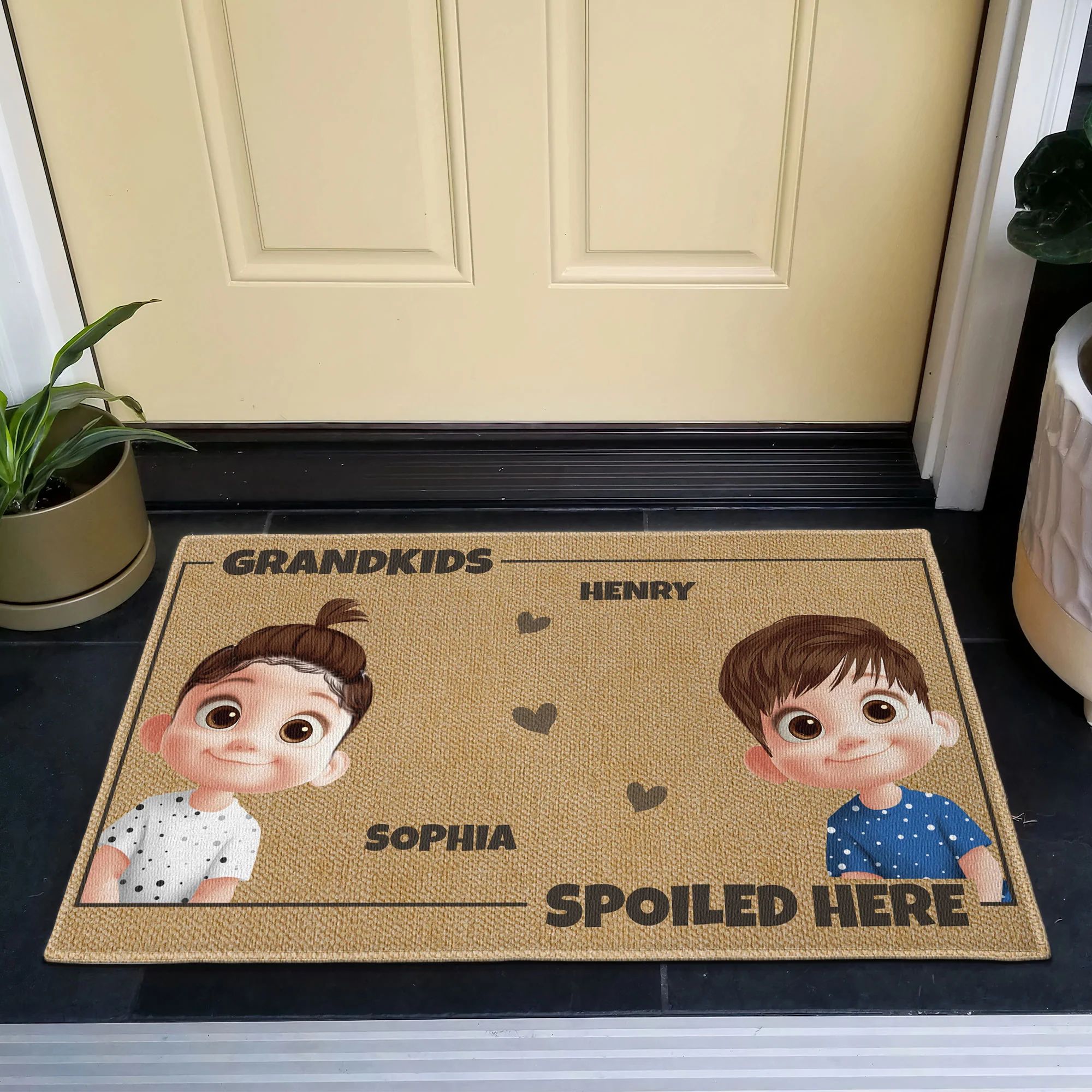 Grandkids Spoiled Here - Personalized Doormat - Image 2