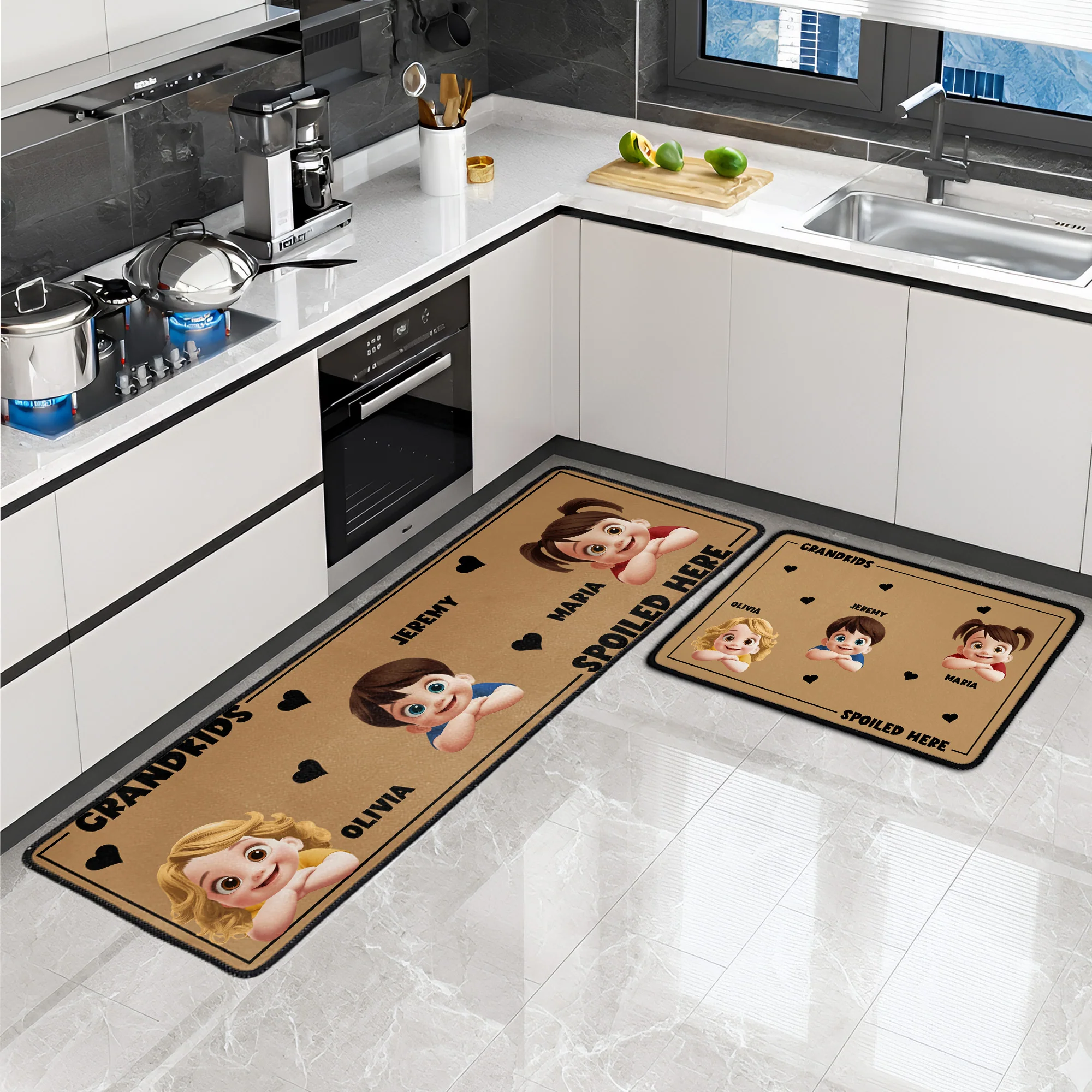 Grandkids Spoiled Here - Personalized Runner Rug - Image 2