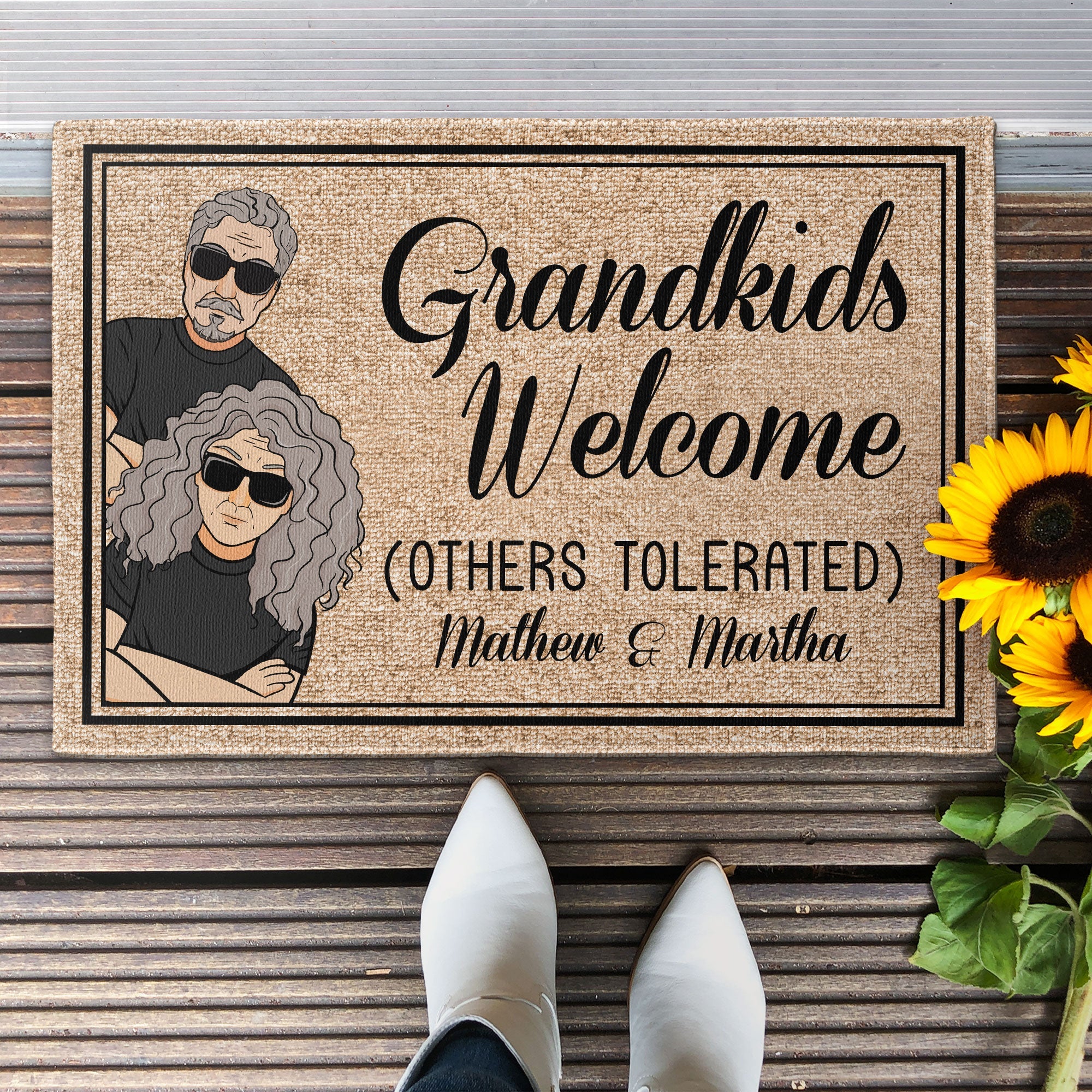 Grandkids Welcome (Others Tolerated) - Personalized Doormat - Image 2