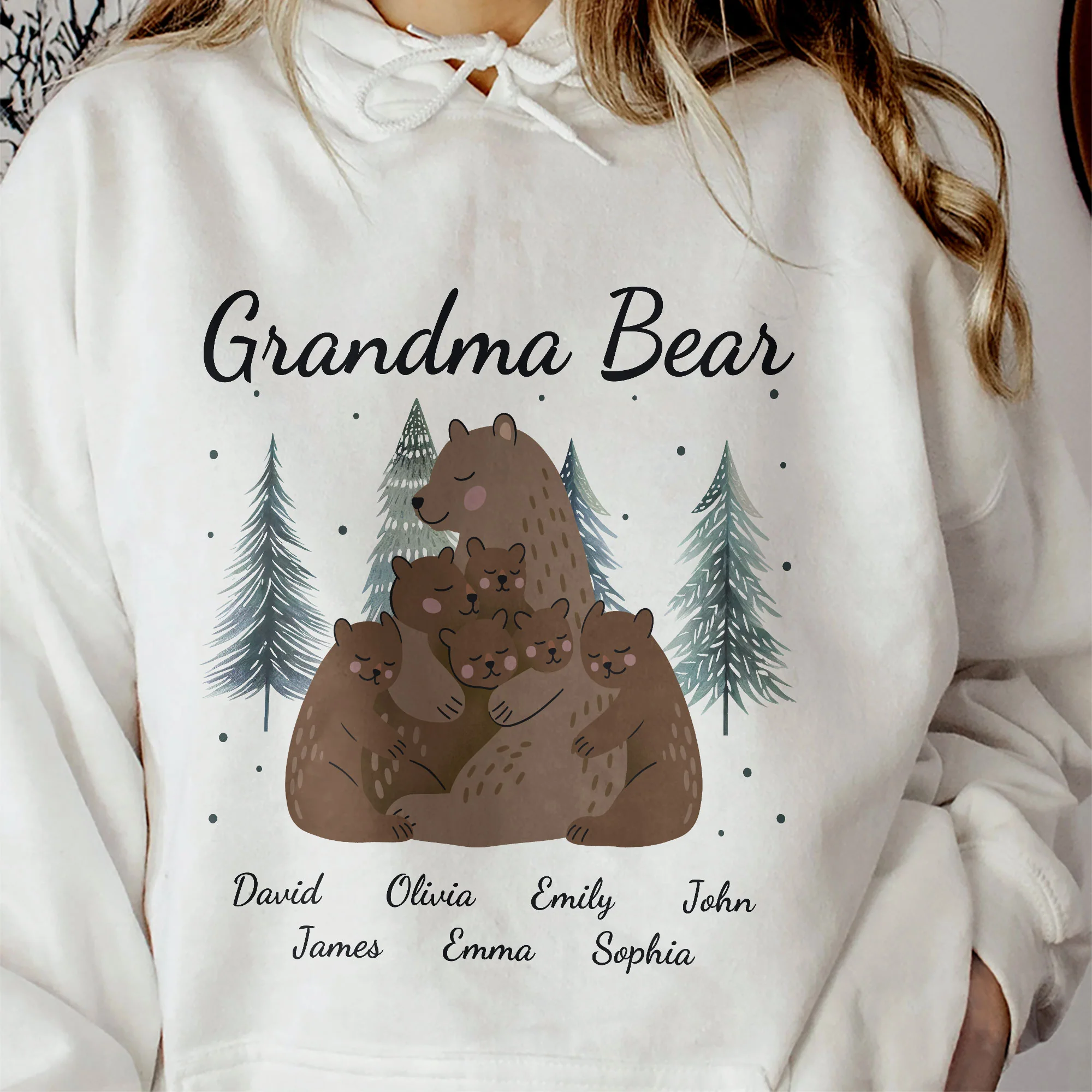 Grandma Bear Winter - Personalized Shirt - Image 6