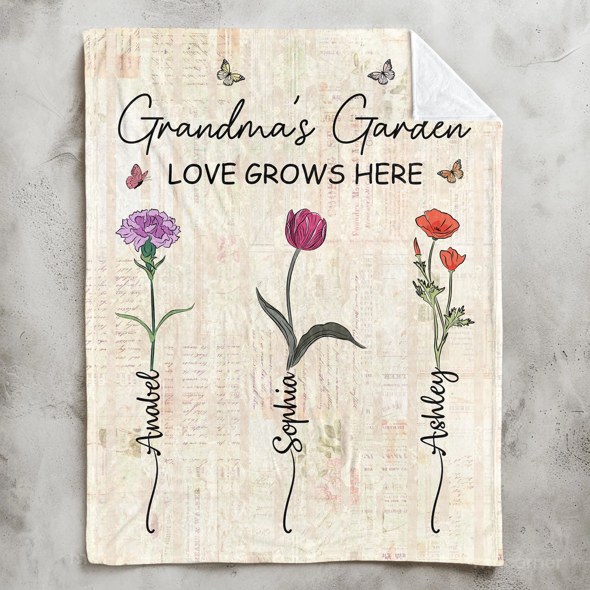 Grandma Garden Blanket - Personalized Blanket - Image 2