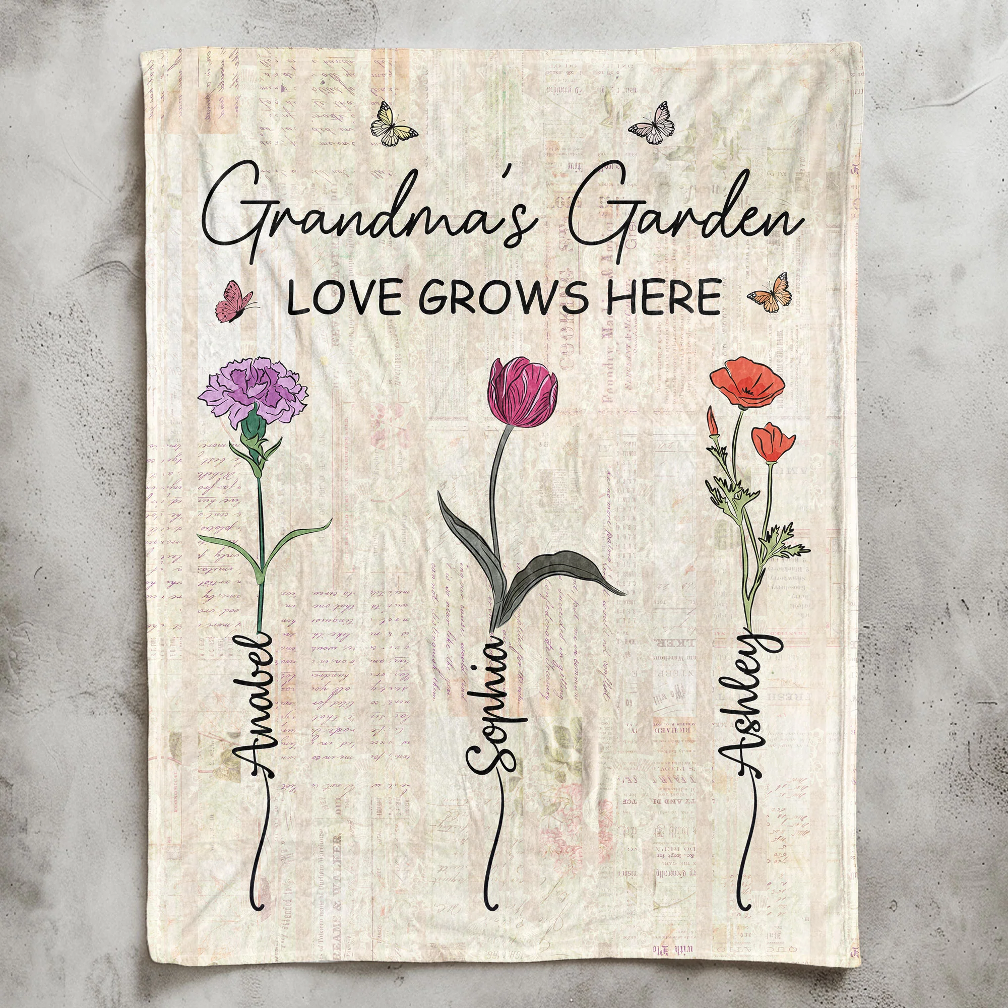 Grandma Garden Blanket - Personalized Blanket - Image 6