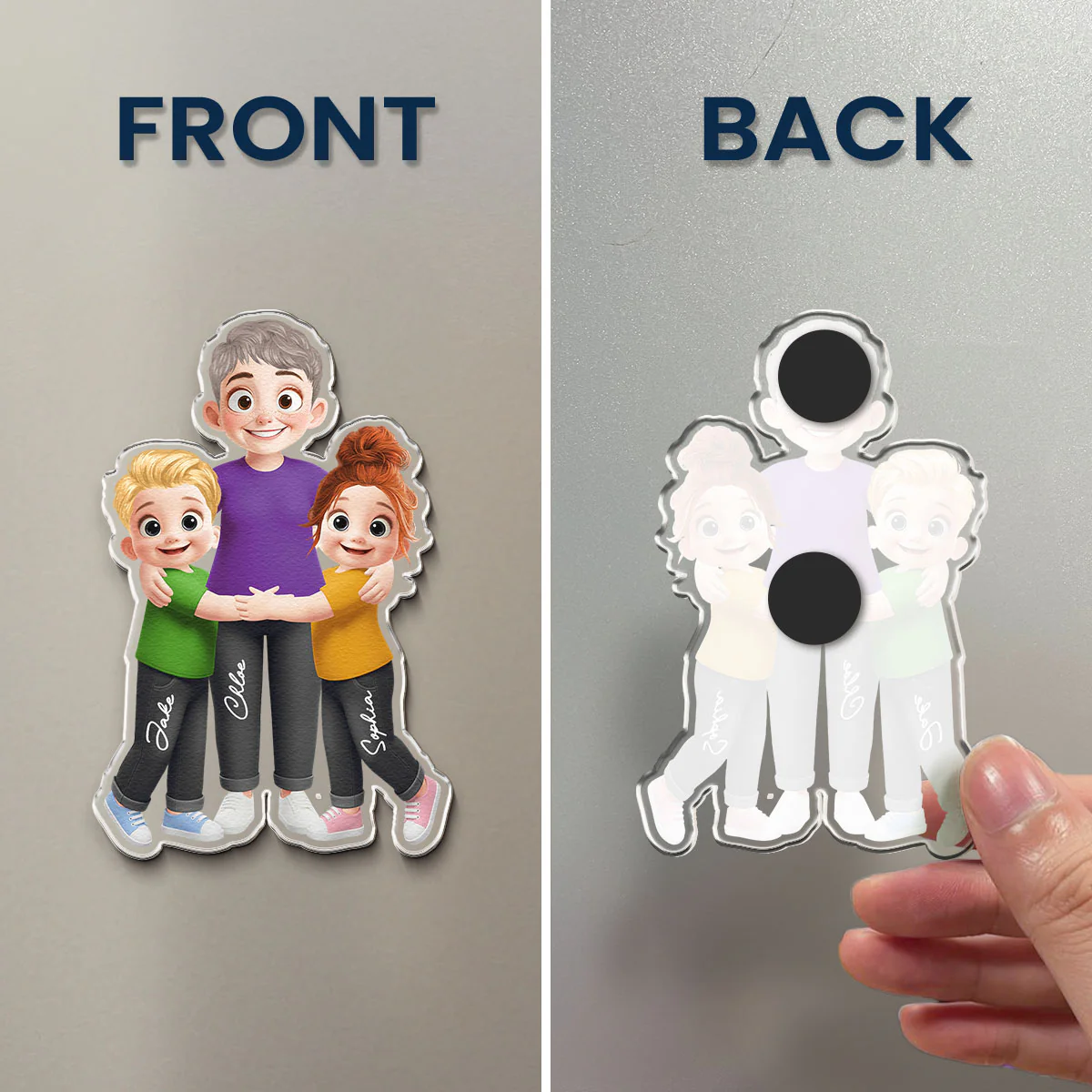 Grandma Hug And Love - Personalized Magnet - Image 4