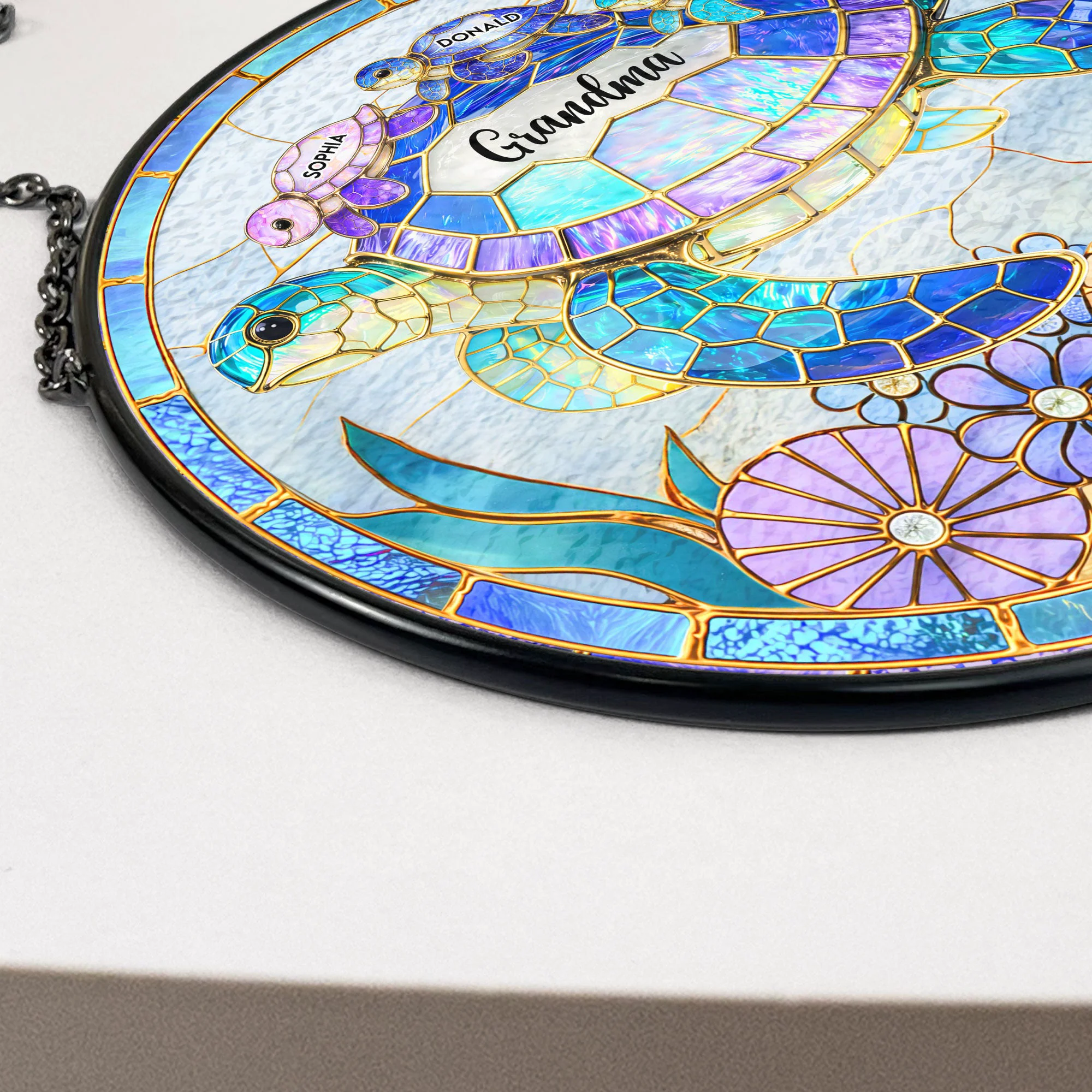 Grandma Sea Turtle - Personalized Window Hanging Suncatcher - Image 4