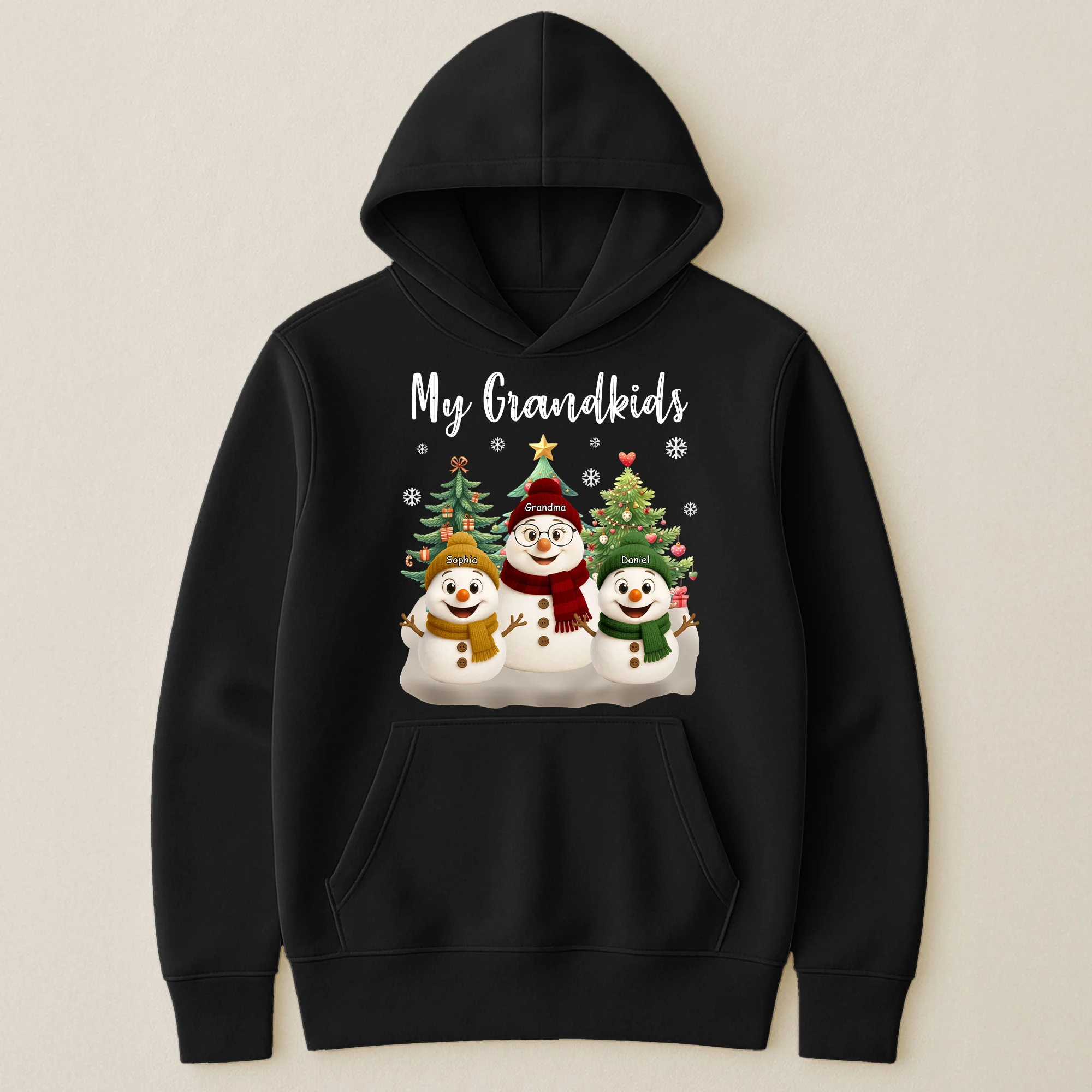 Grandma Snowman With Grandkids Lovely - Personalized Shirt - Image 5