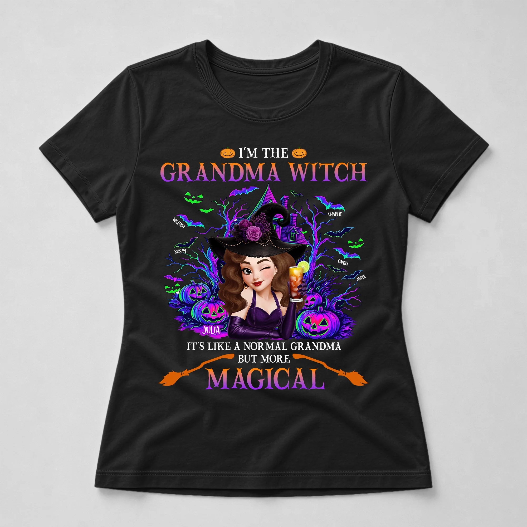 Grandma Witch Like A Normal Grandma But More Magical - Personalized Shirt - Image 4