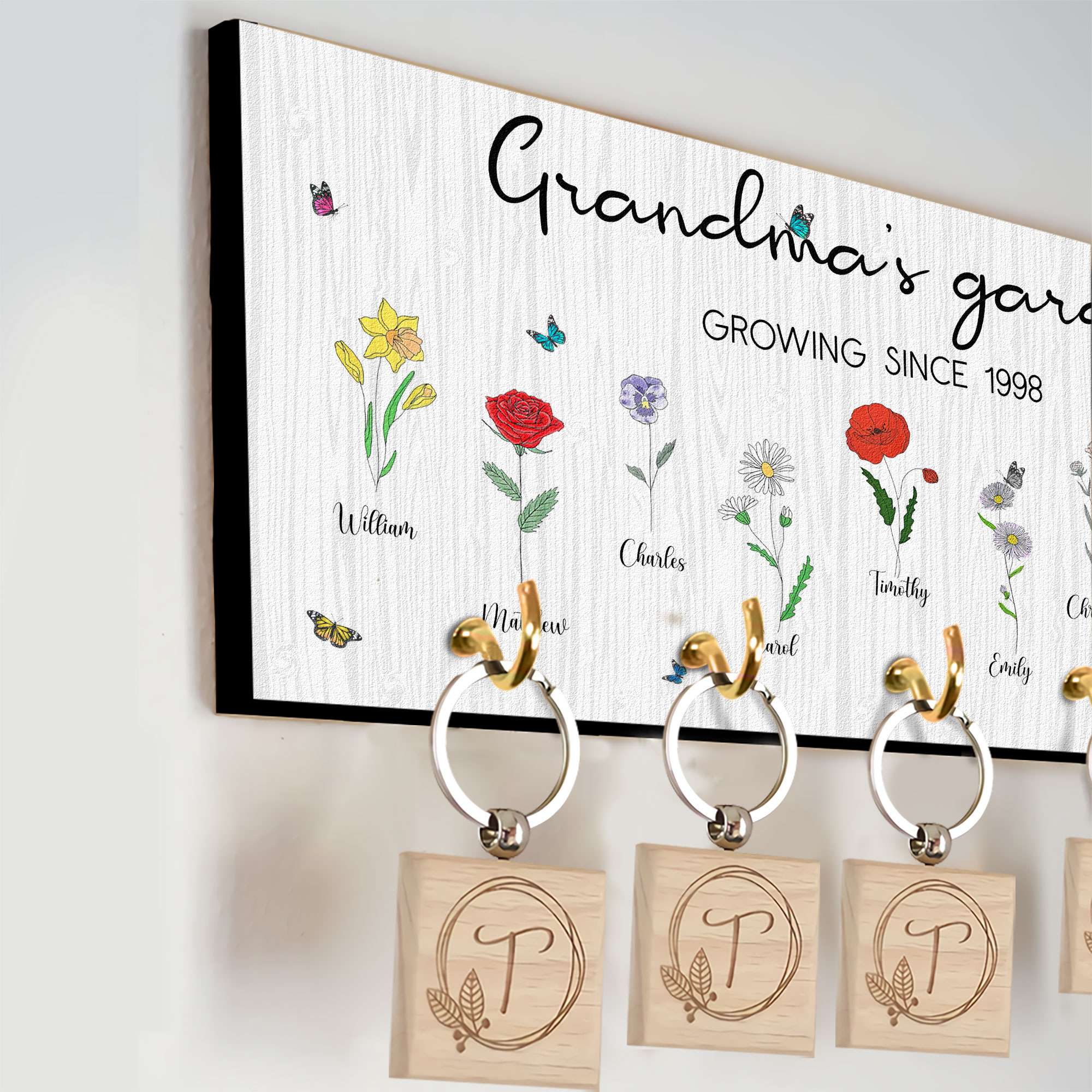 Grandma's Garden Grow With Love - Personalized Key Hanger - Image 4