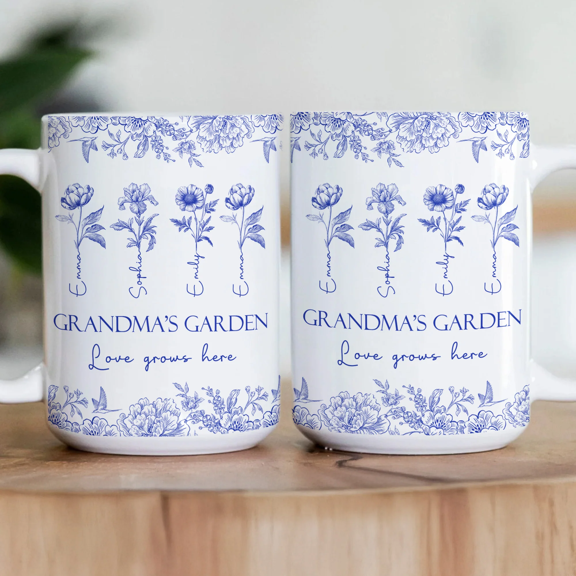 Grandma's Garden Love Grows Here Gift For Grandma - Personalized Mug - Image 3