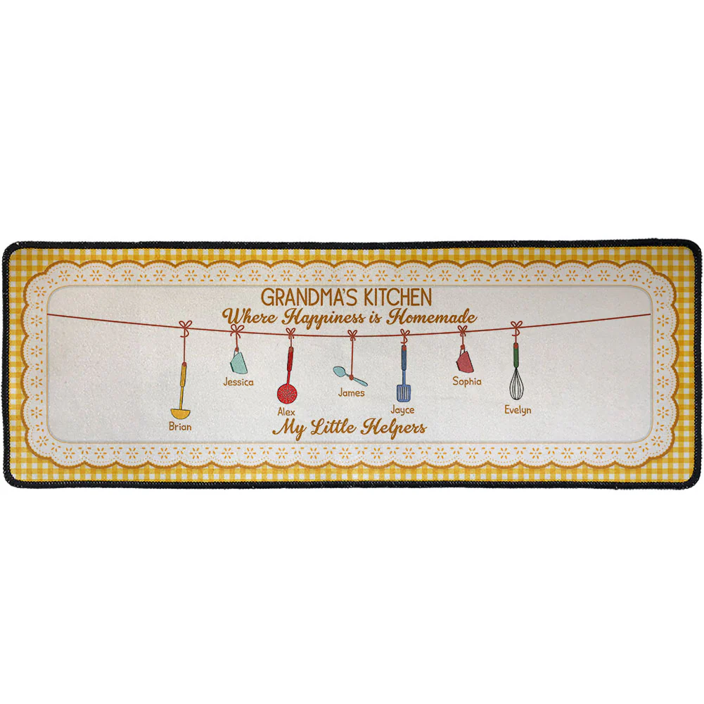 Grandma's Kitchen Where Happiness Is Homemade - Personalized Runner Rug - Image 2