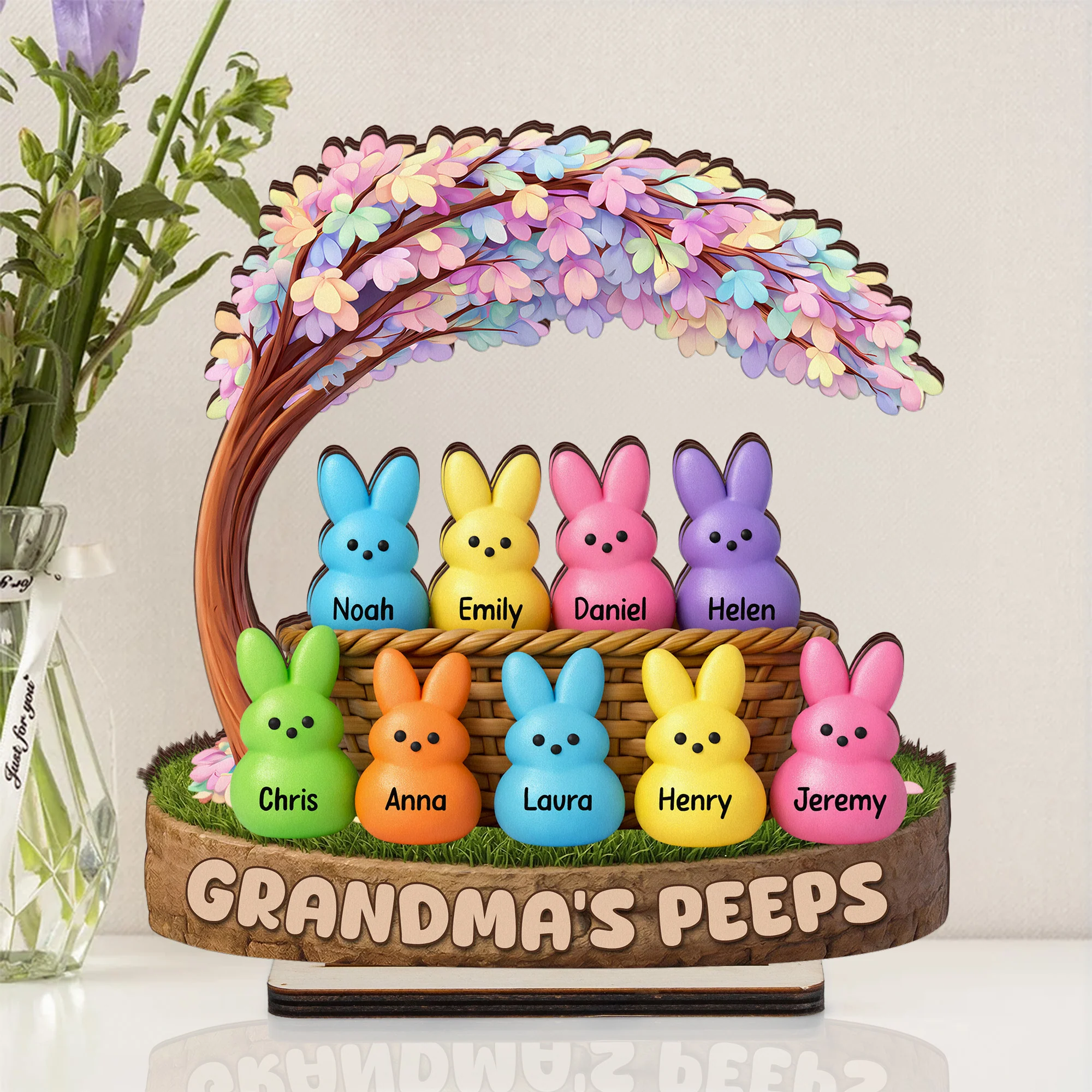 Grandma's Peeps Easter - Personalized Wooden Plaque - Image 4