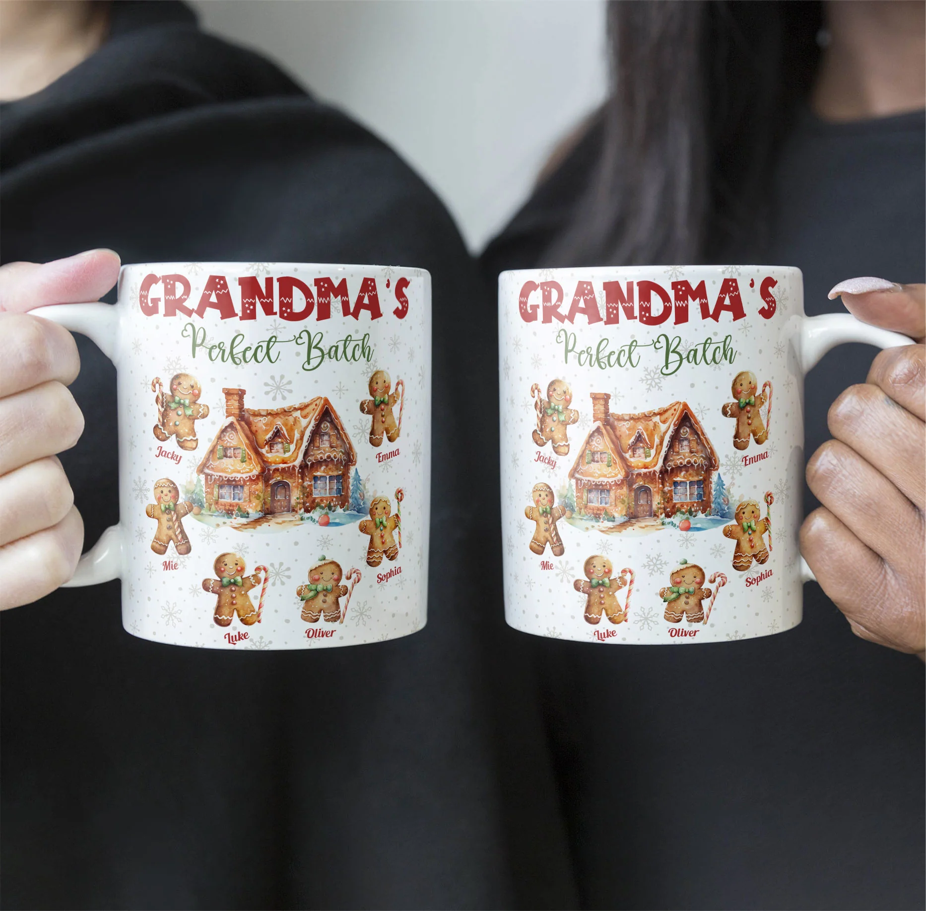Grandma's Perfect Batch Christmas With Grandkid's Names - Personalized Mug - Image 2