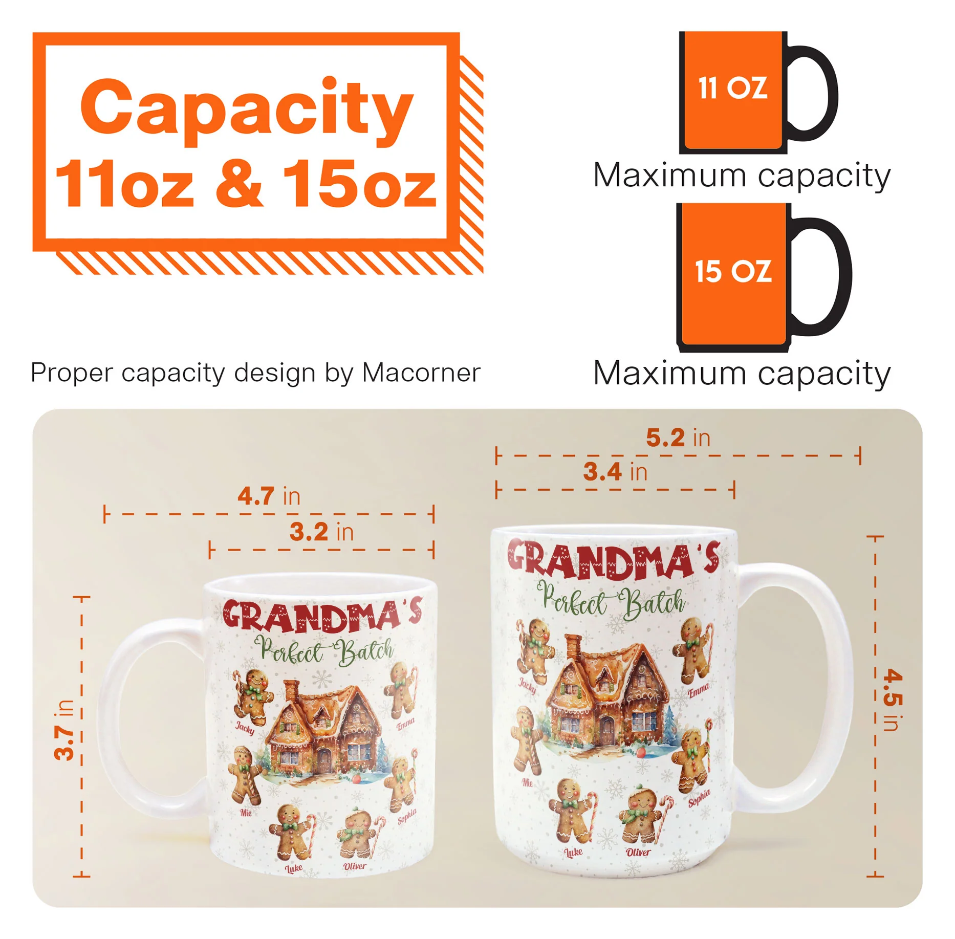 Grandma's Perfect Batch Christmas With Grandkid's Names - Personalized Mug - Image 6
