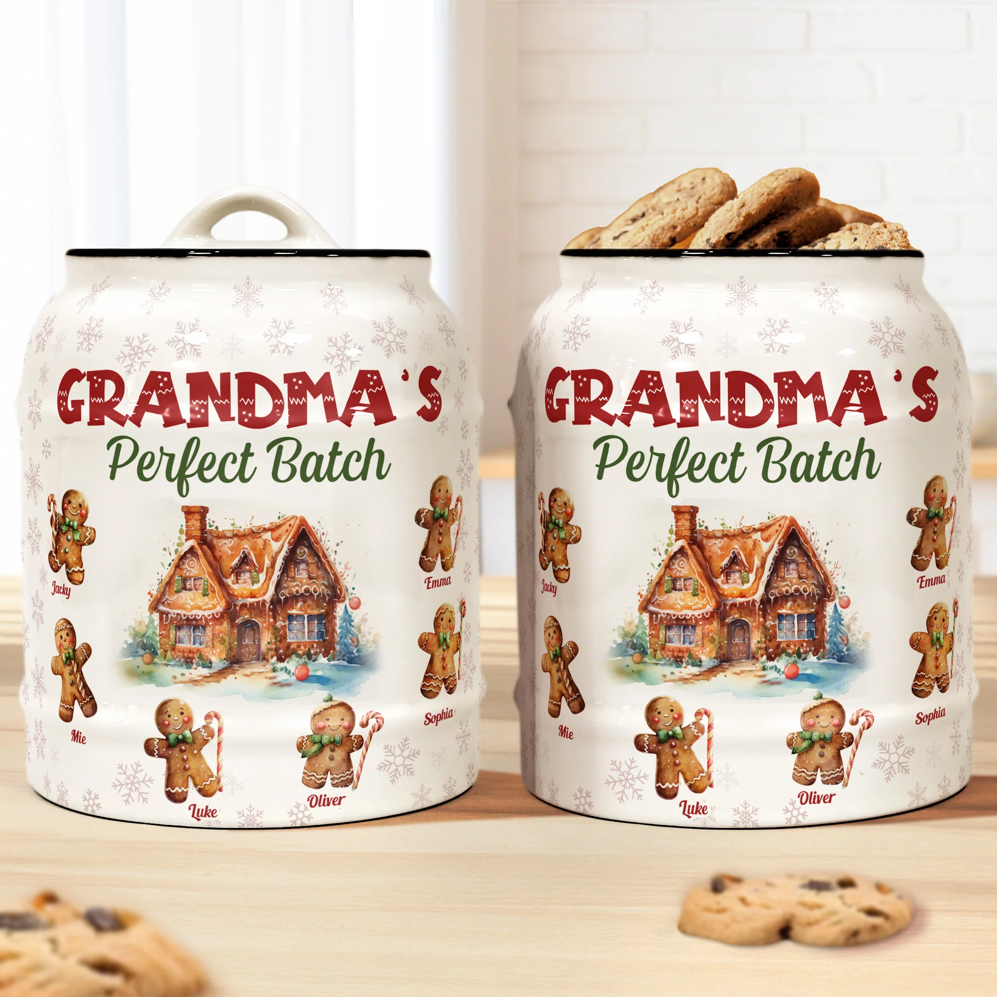 Grandma's Perfect Batch - Personalized Cookie Jar - Image 2