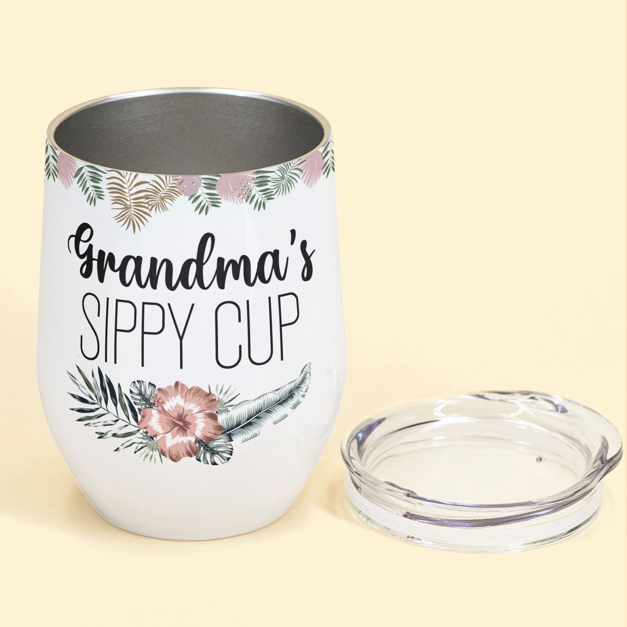 Grandma's Sippy Cup - Personalized Wine Tumbler - Birthday, Funny, Mother's Day, Summer Gift For Mom, Mother, Wife, Grandma, Nana - Image 3