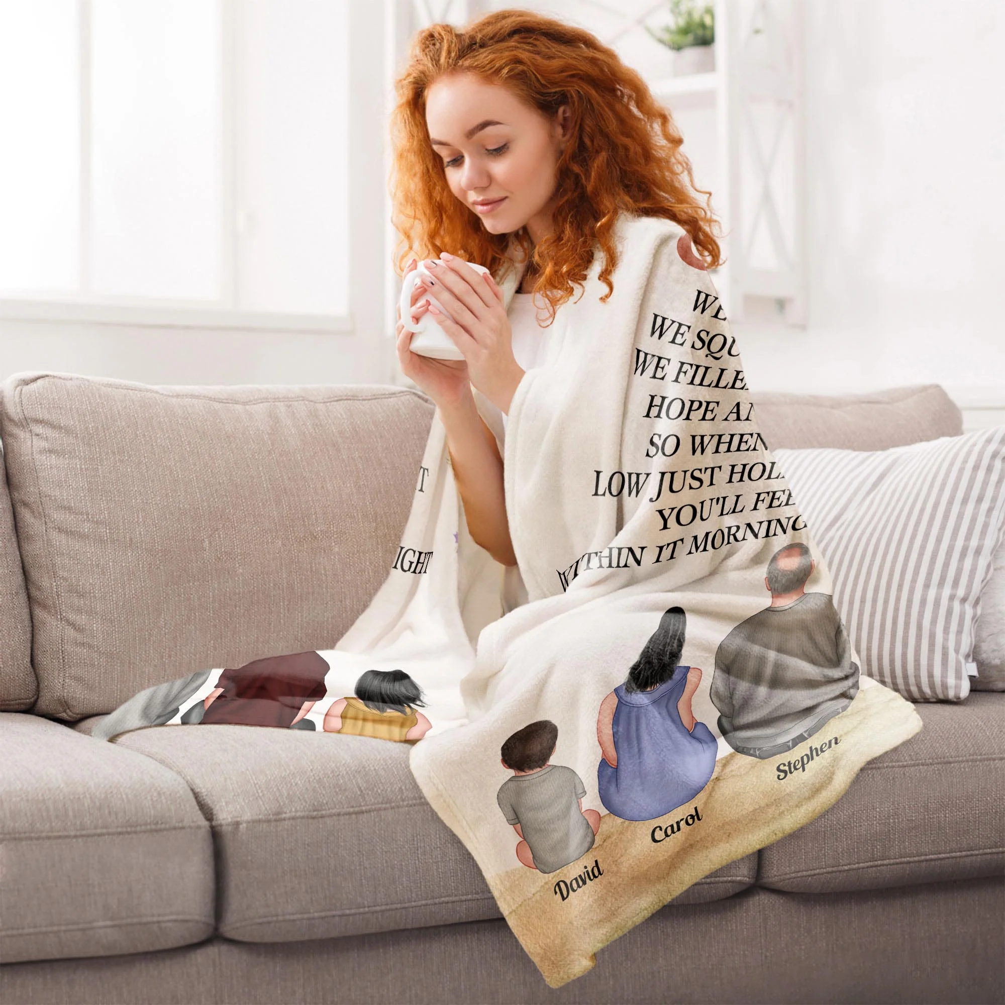 Grandpa, Hug This Blanket To Feel Our Love In It - Personalized Blanket - Image 6