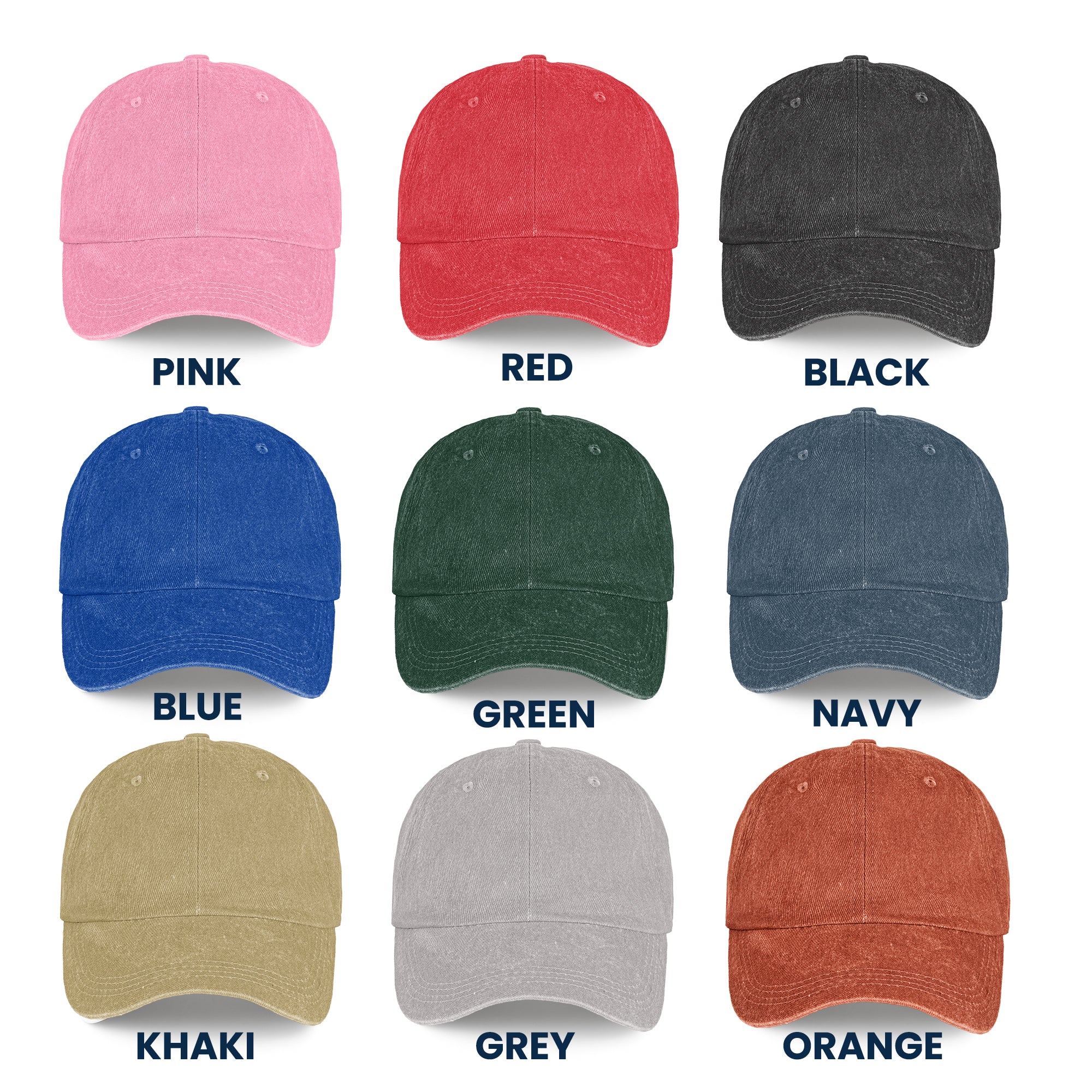 Grandpa Love Handprints - Personalized Distressed Denim Cap - Image 5