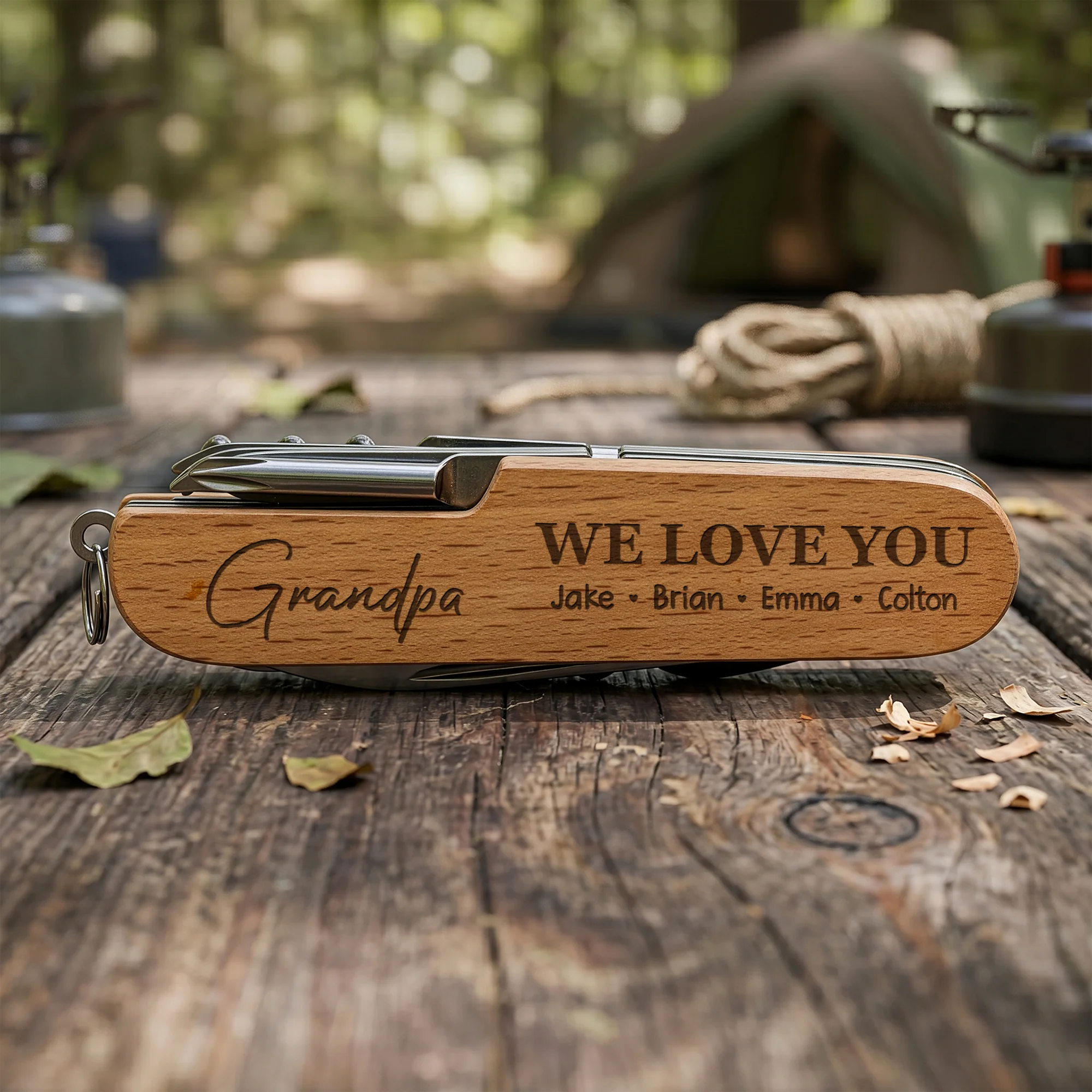 Grandpa We Love You - Personalized Multi Tool Knife - Image 4