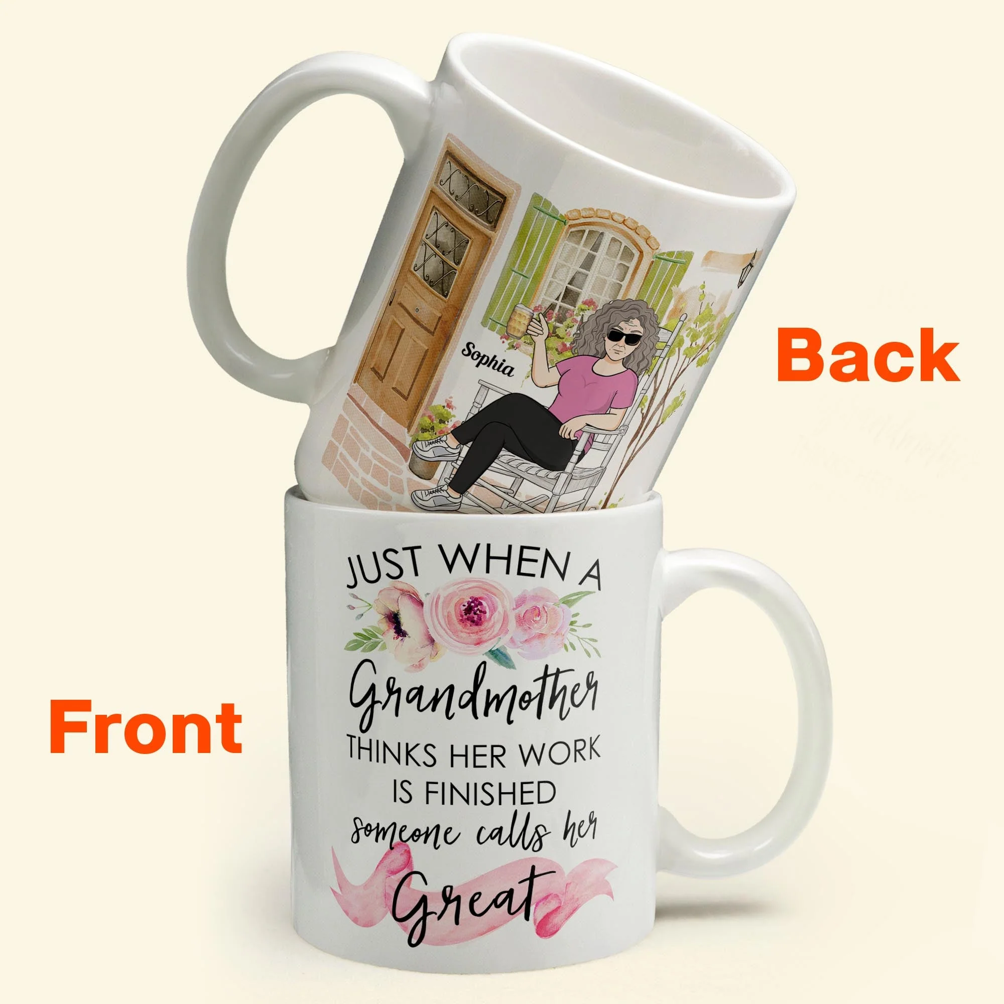 Great Grandparent - Personalized Mug - Pregnancy, Baby Announcement Gift For Great - Grandma, Grandma , Great Grandpa, Grandpa - Baby Reveal To Family - Image 3