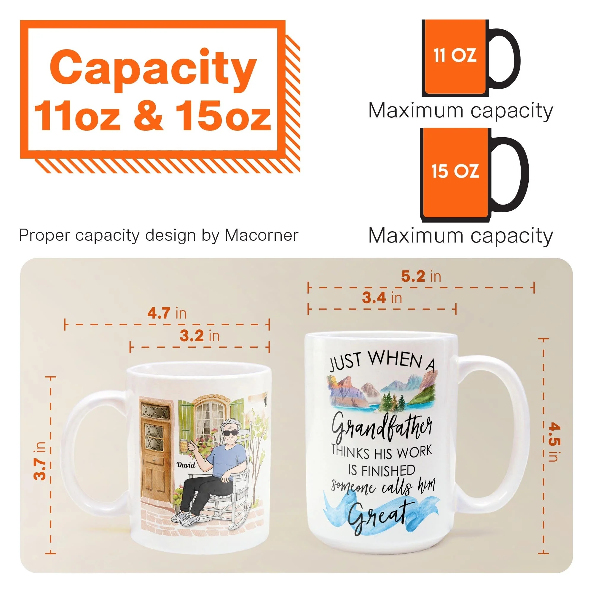 Great Grandparent - Personalized Mug - Pregnancy, Baby Announcement Gift For Great - Grandma, Grandma , Great Grandpa, Grandpa - Baby Reveal To Family - Image 7