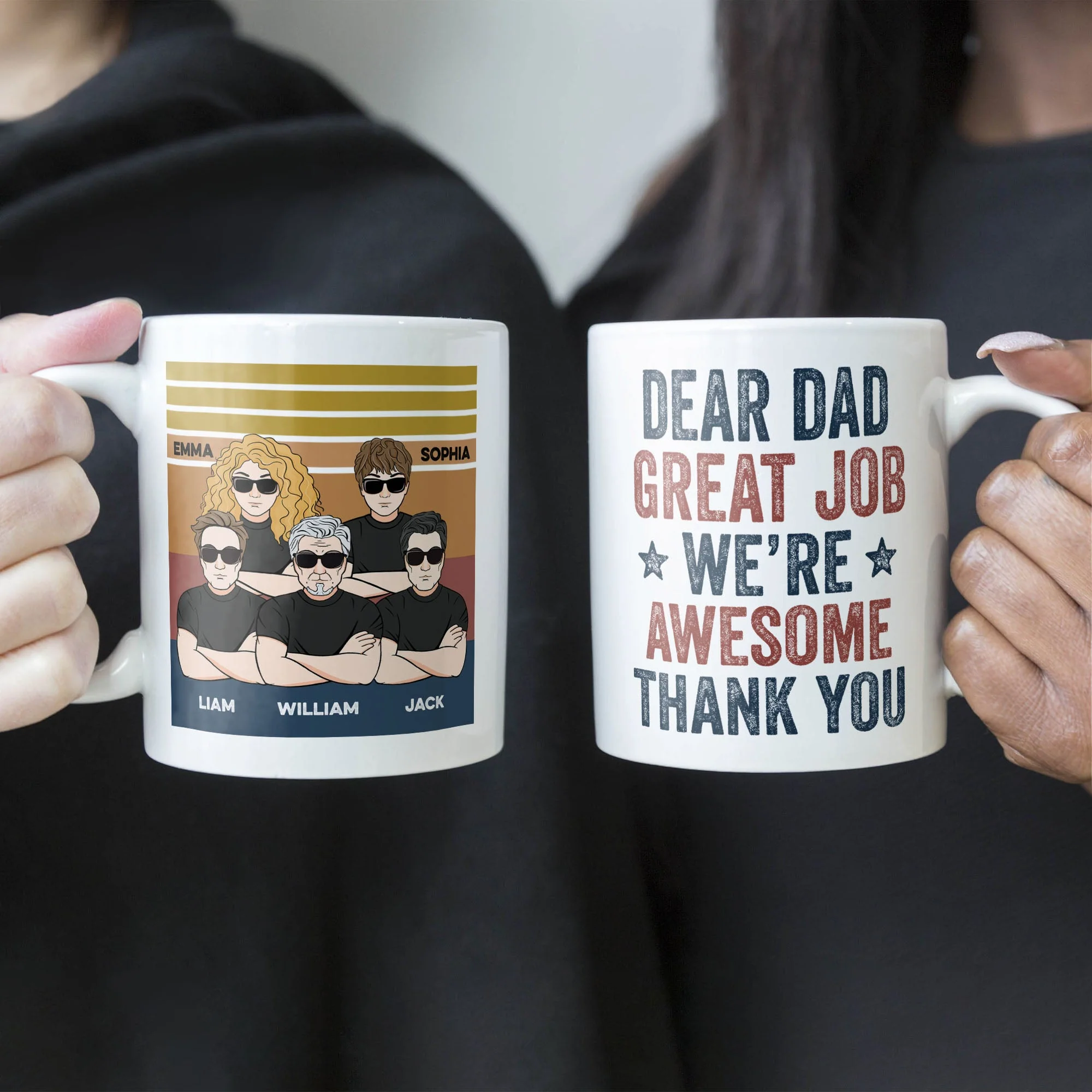 Great Job We Are Awesome - Personalized Mug - Father's Day Gift For Father, Dad, Papa - Image 5