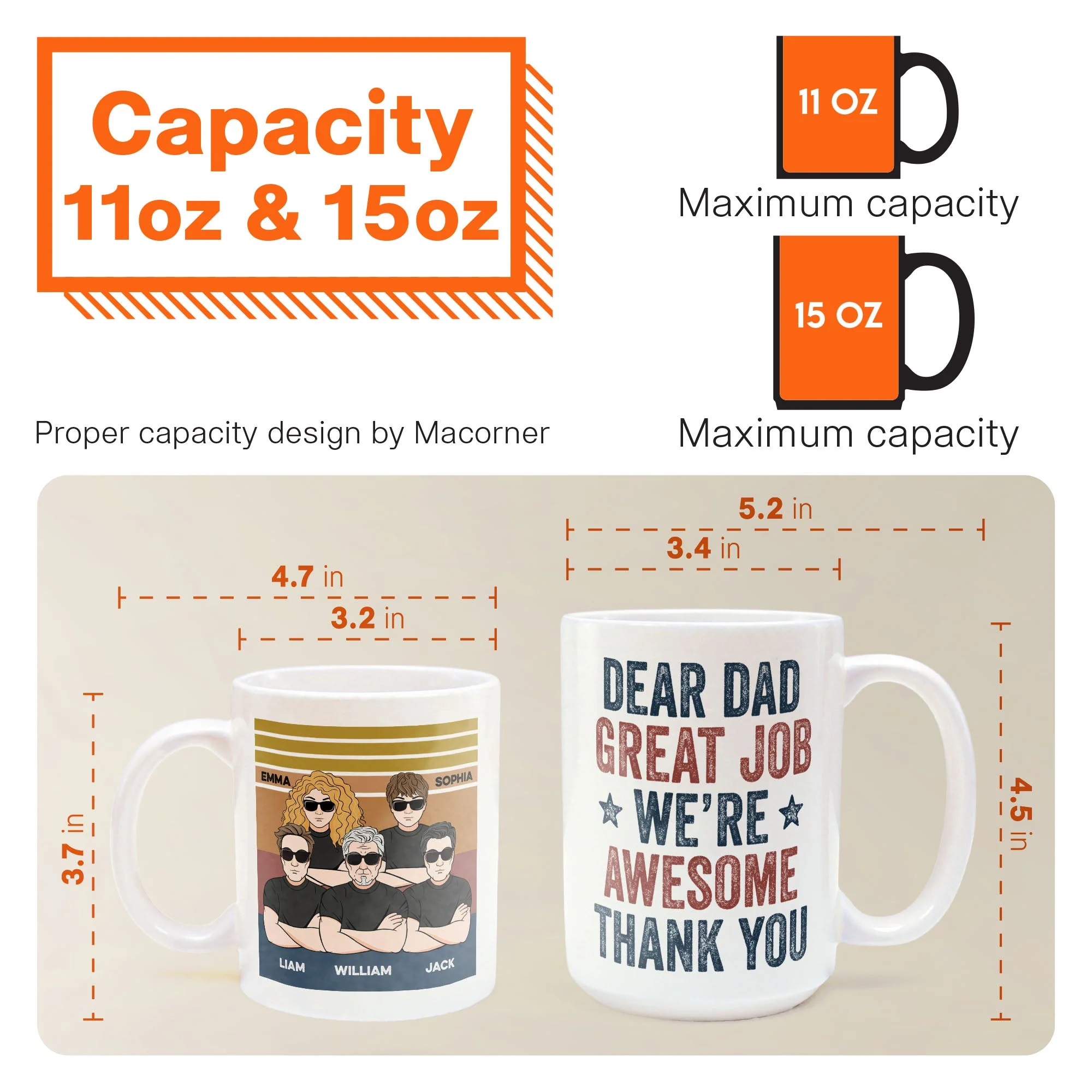 Great Job We Are Awesome - Personalized Mug - Father's Day Gift For Father, Dad, Papa - Image 6