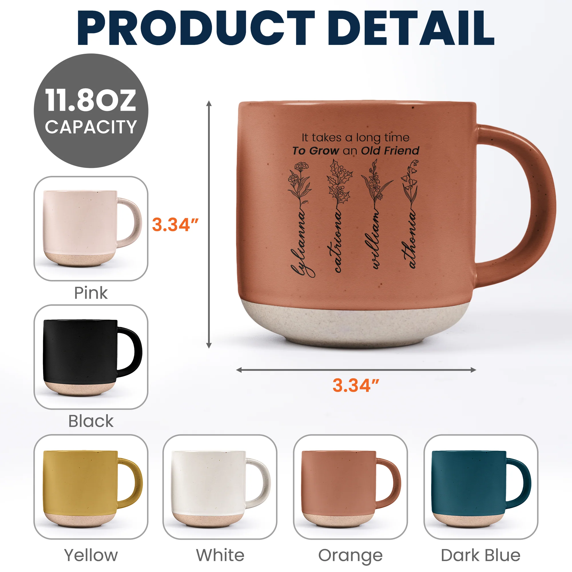 Grow An Old Friend - Personalized Pottery Mug - Image 6
