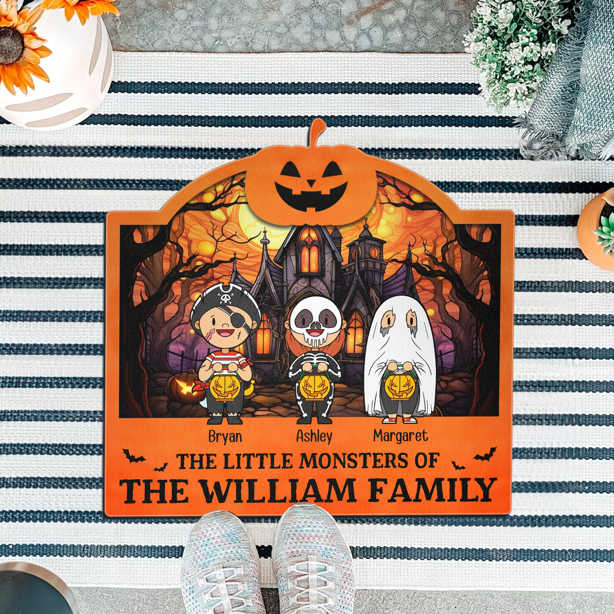 Halloween The Little Monsters Of Family - Personalized Doormat - Image 4