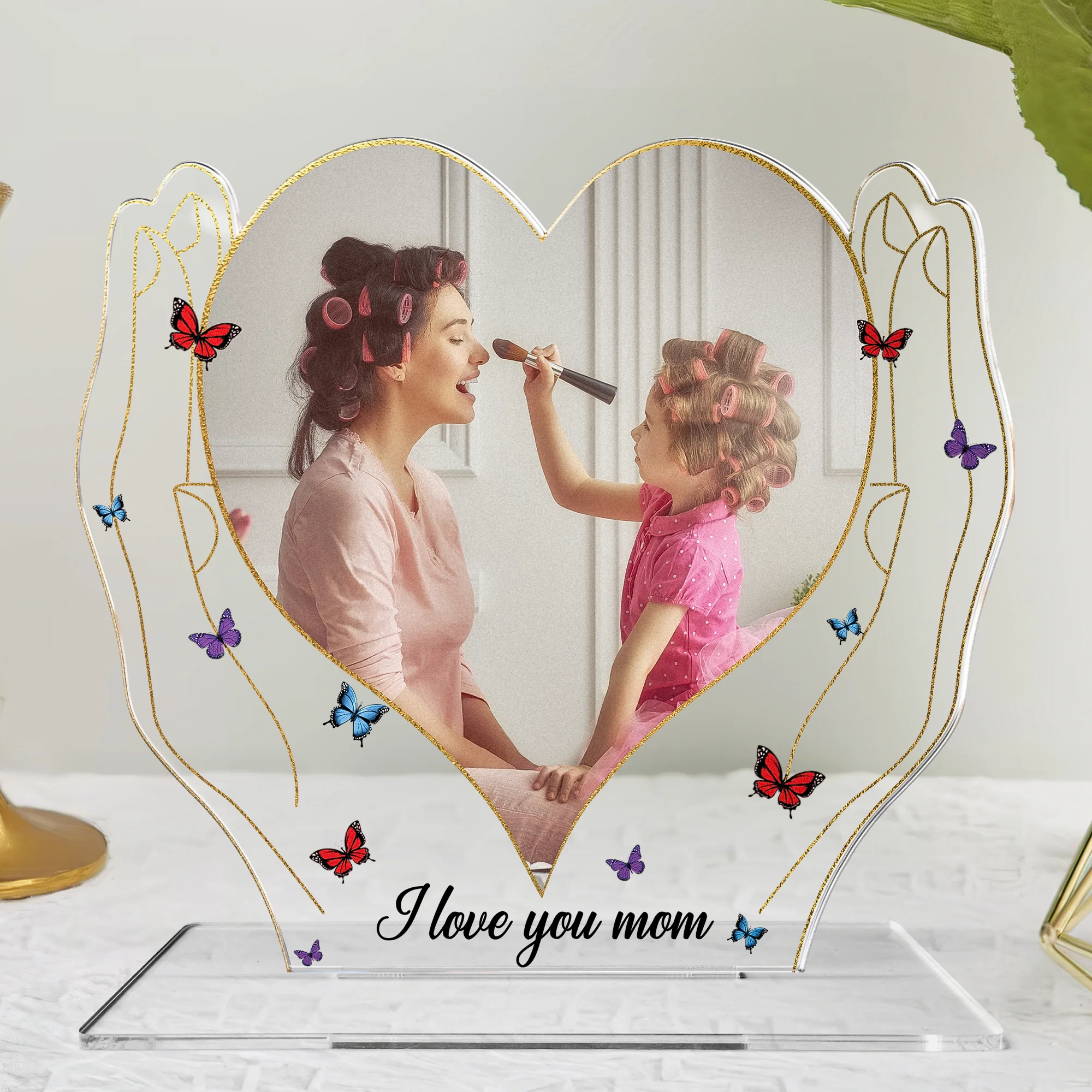 Hands Holding Love - Personalized Acrylic Photo Plaque - Image 4