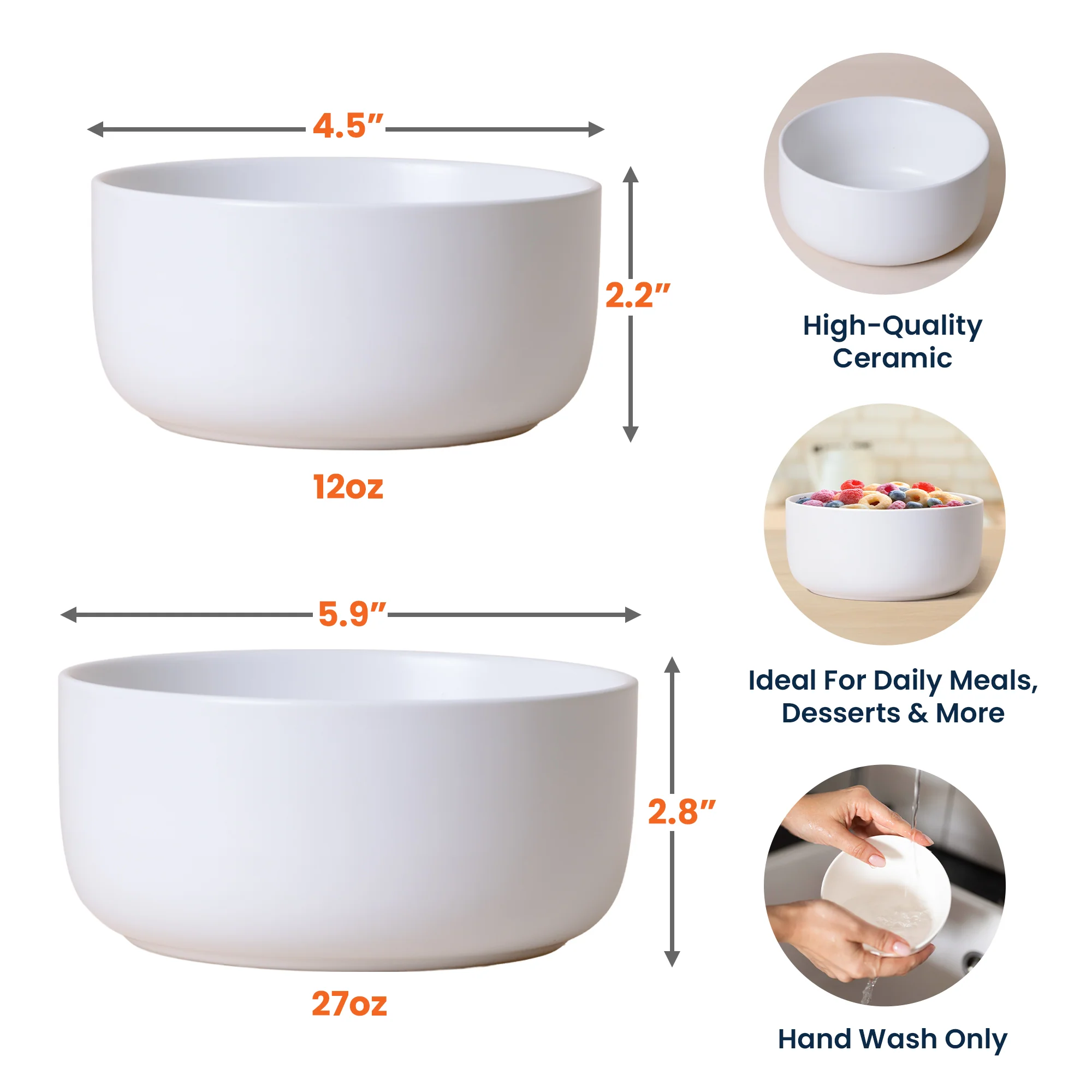 Hands Off His Snacks Gift For Him Dad Grandpa - Personalized Ceramic Bowl - Image 4