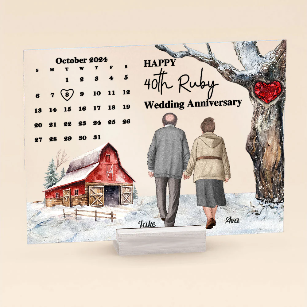 Happy Anniversary - Personalized Acrylic Plaque - Calendar - Image 3