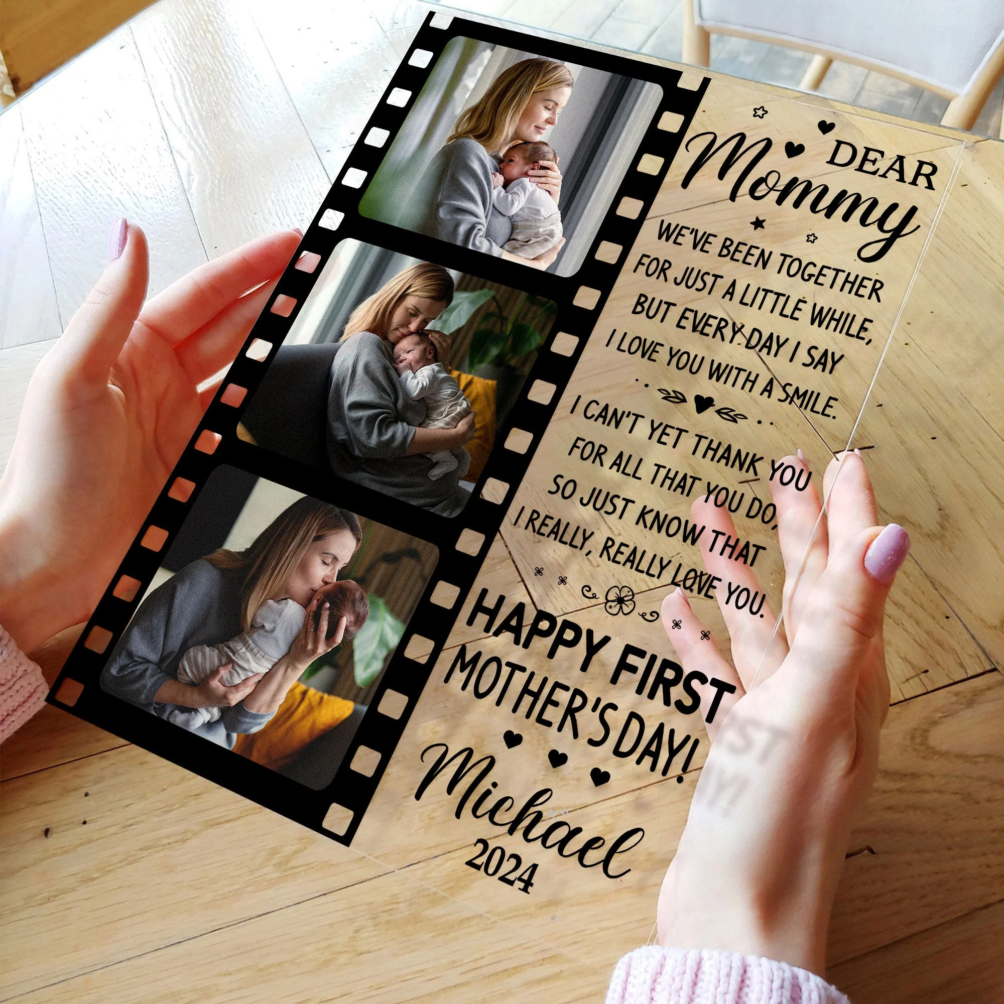 Happy First Mother's Day - Personalized Acrylic Photo Plaque - Image 2