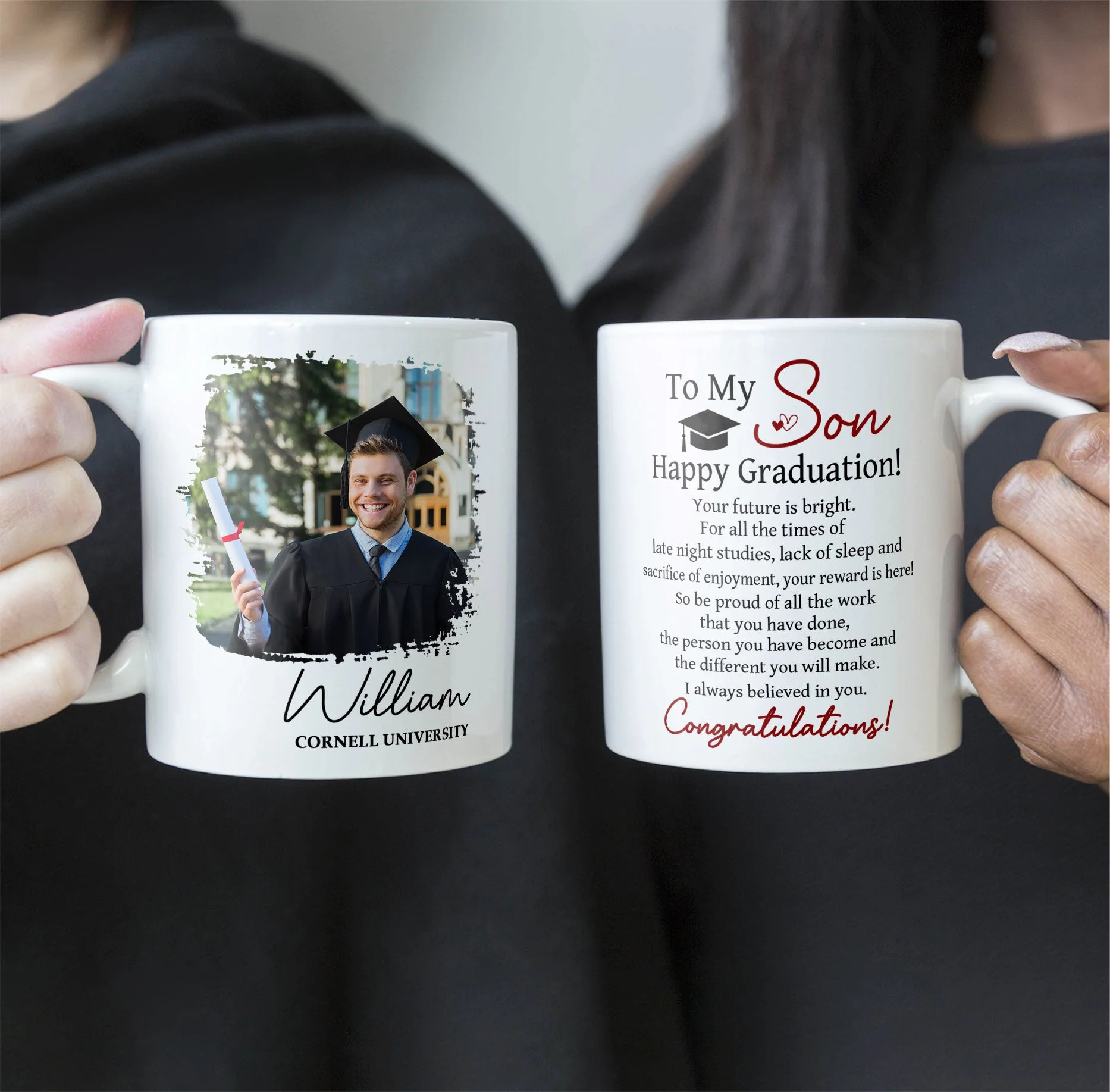 Happy Graduation Your Future Is Bright - Personalized Photo Mug - Image 6