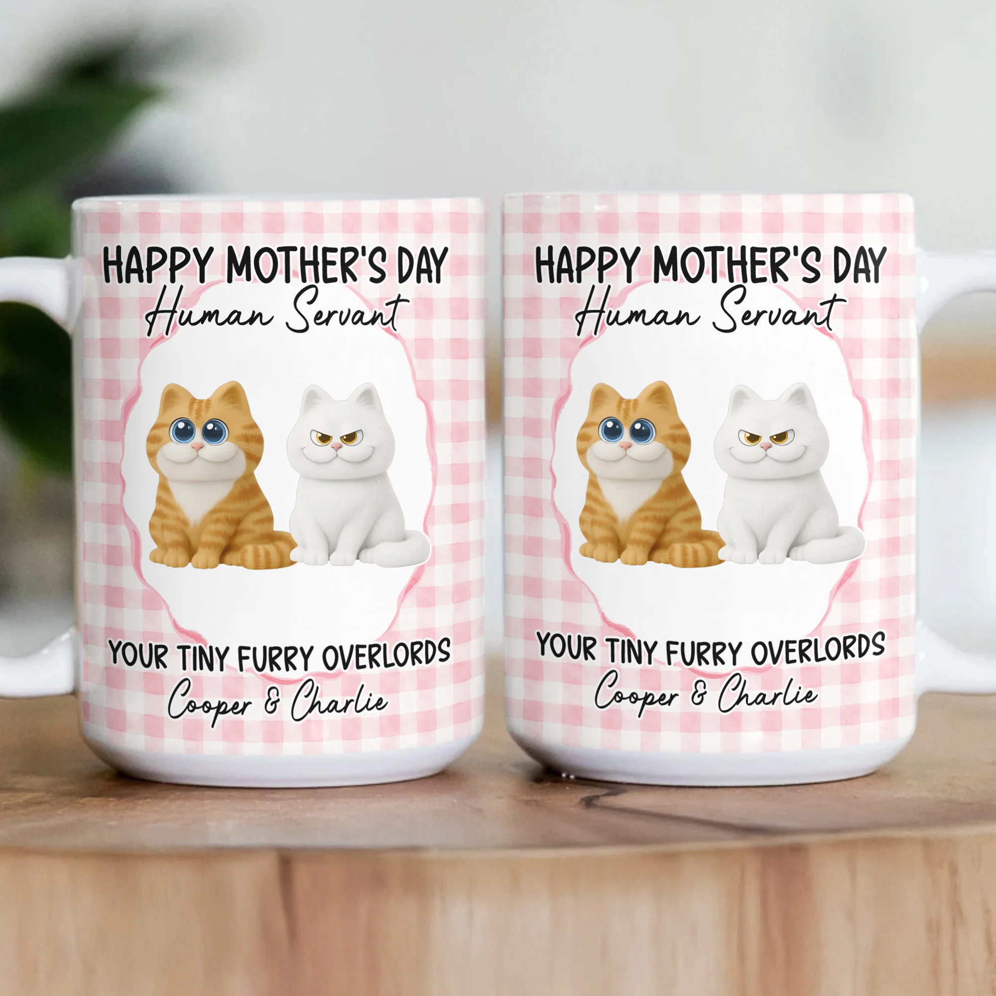 Happy Mother's Day Human Servant - Cute Version - Personalized Mug - Image 4
