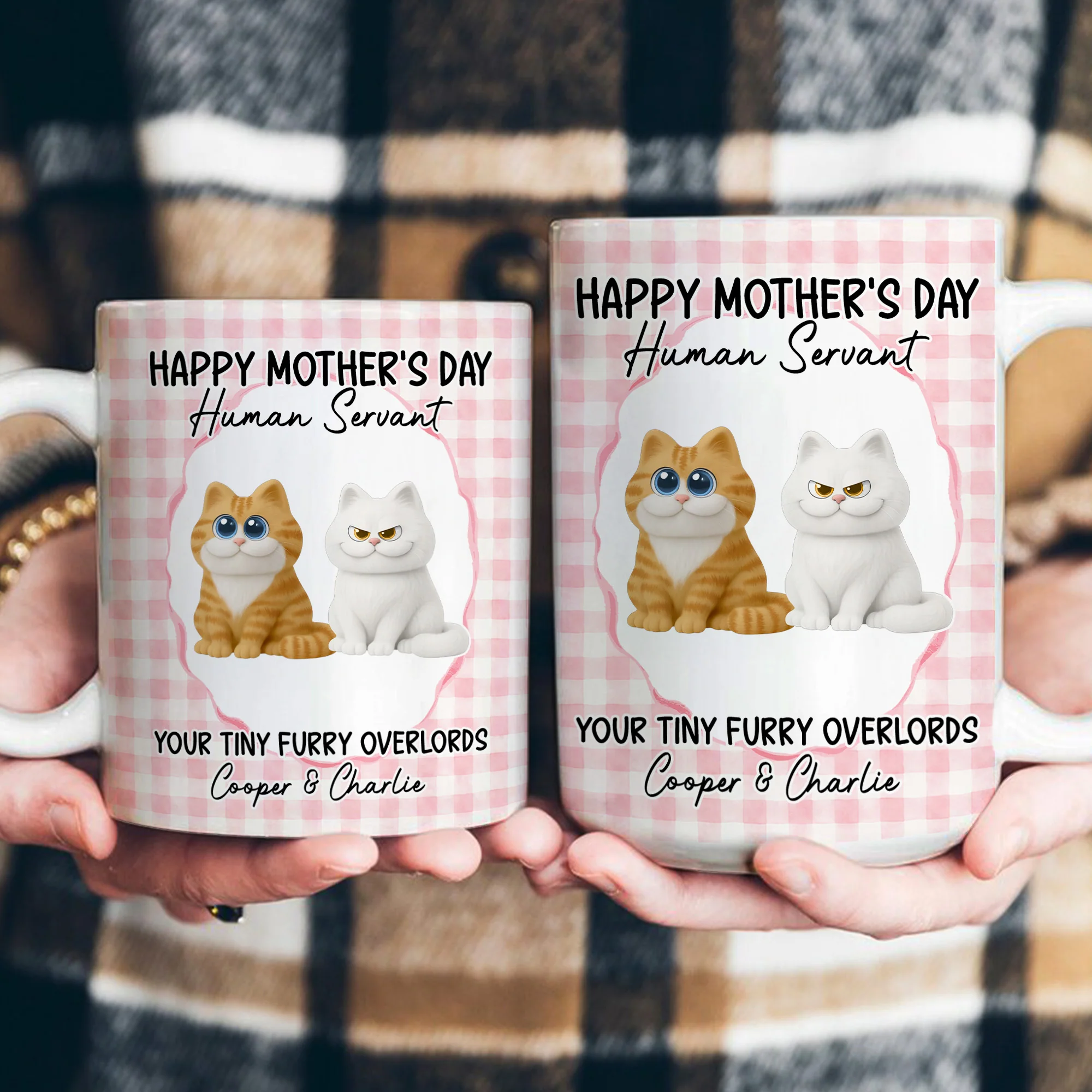 Happy Mother's Day Human Servant - Cute Version - Personalized Mug - Image 5