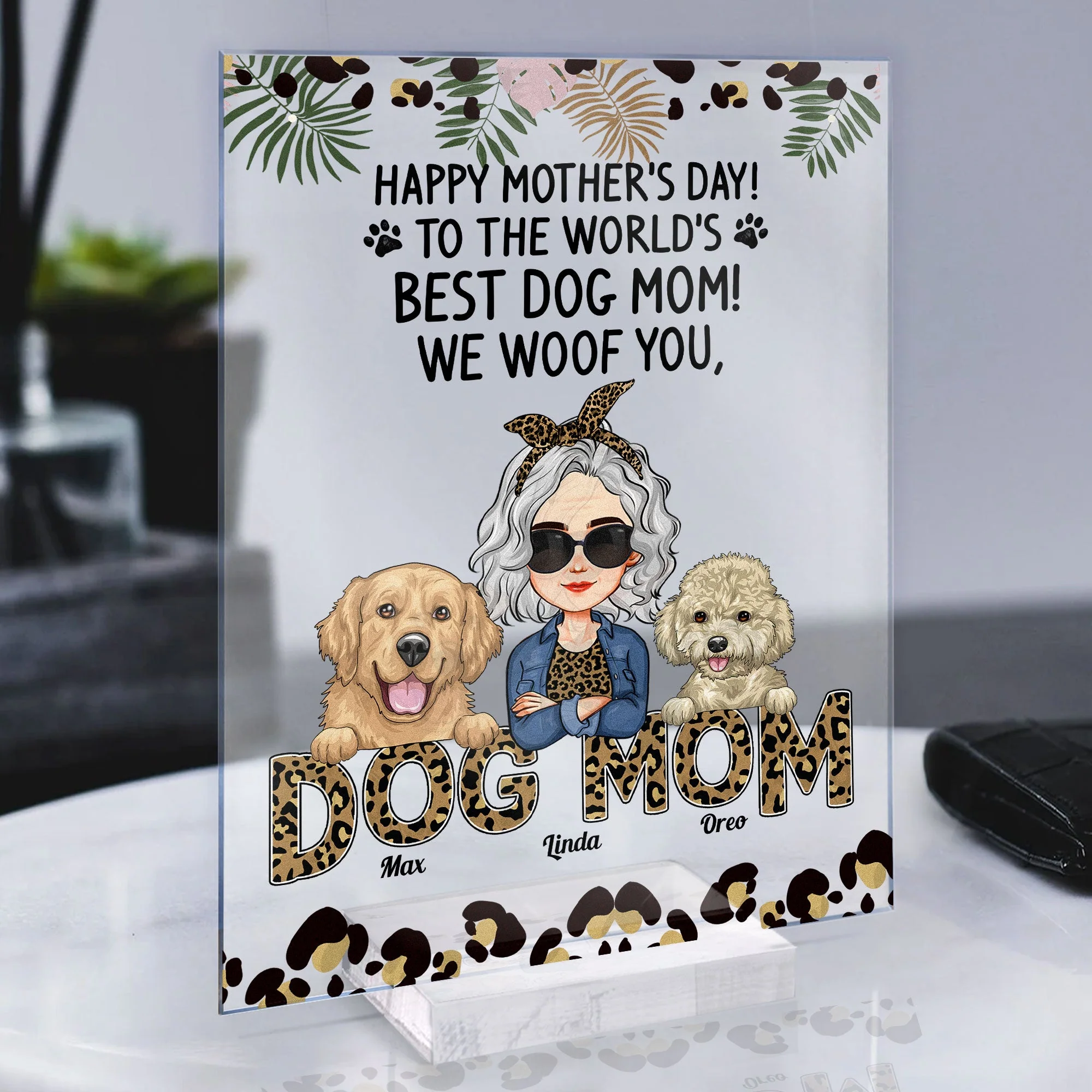 Happy Mother's Day We Woof You - Personalized Acrylic Plaque - Image 6