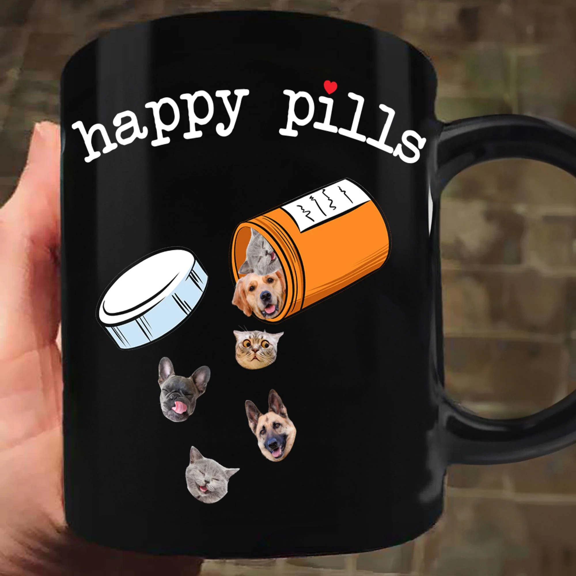 Happy Pills - Personalized Photo Mug - Image 3