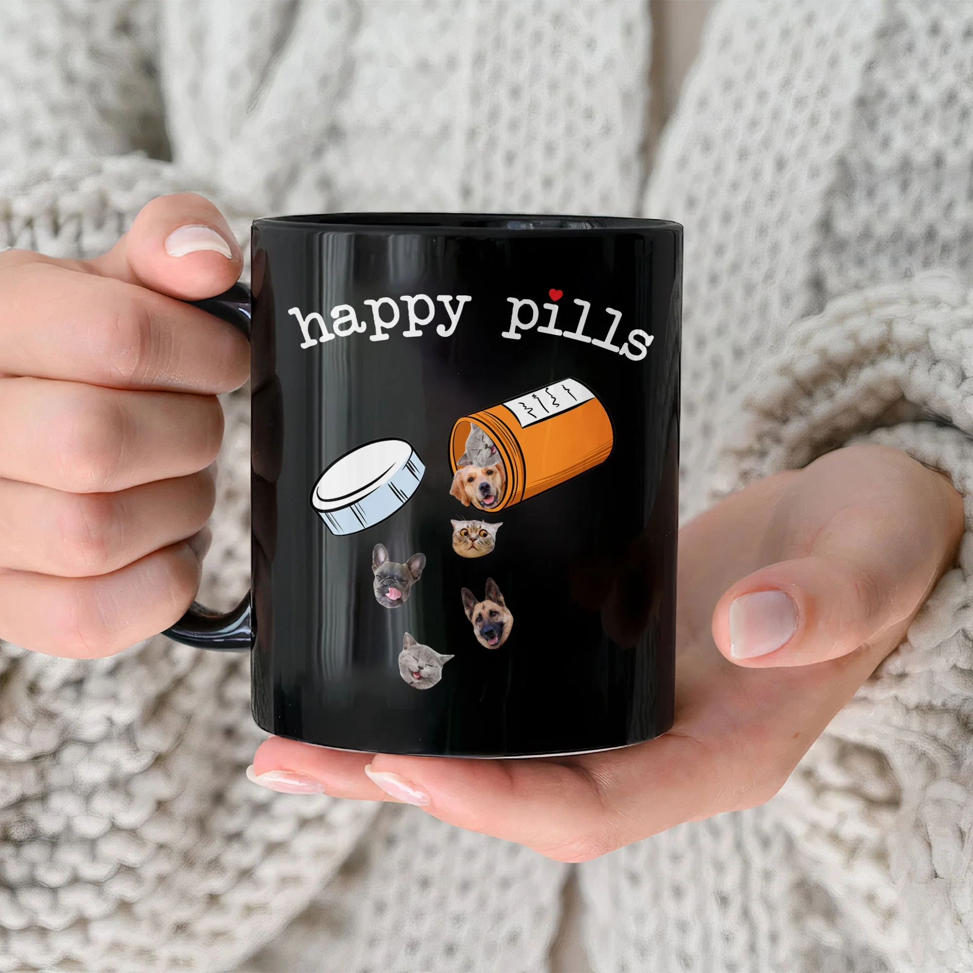 Happy Pills - Personalized Photo Mug - Image 4