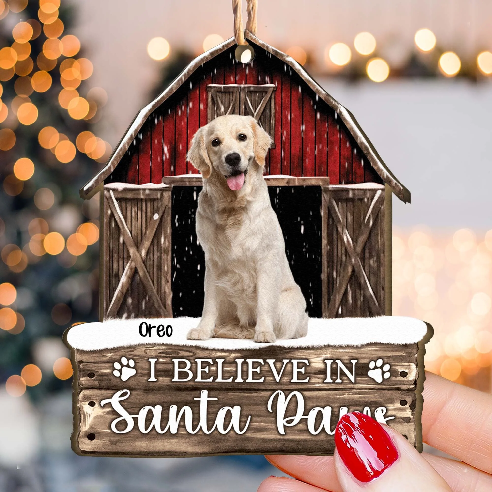 Have Yourself A Furry Little Christmas Pet Dog Cat - Personalized Wooden Ornament