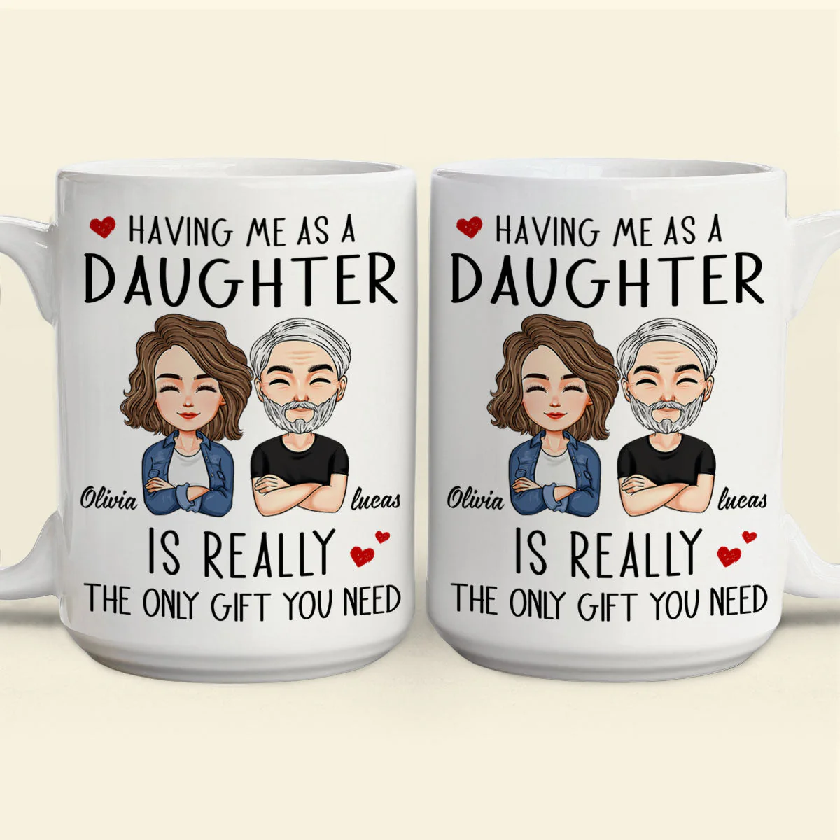 Having Me As A Daughter/Son - Personalized Mug - Image 3