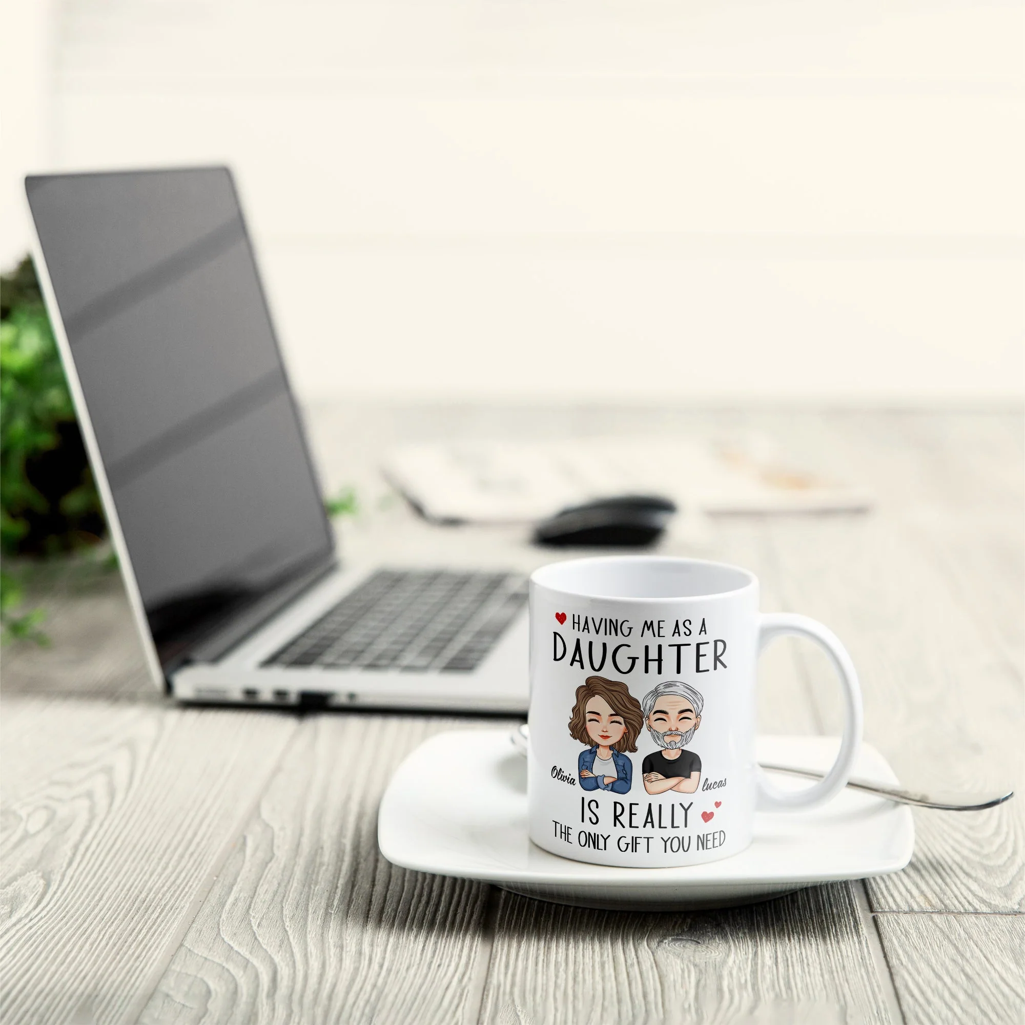 Having Me As A Daughter/Son - Personalized Mug - Image 4