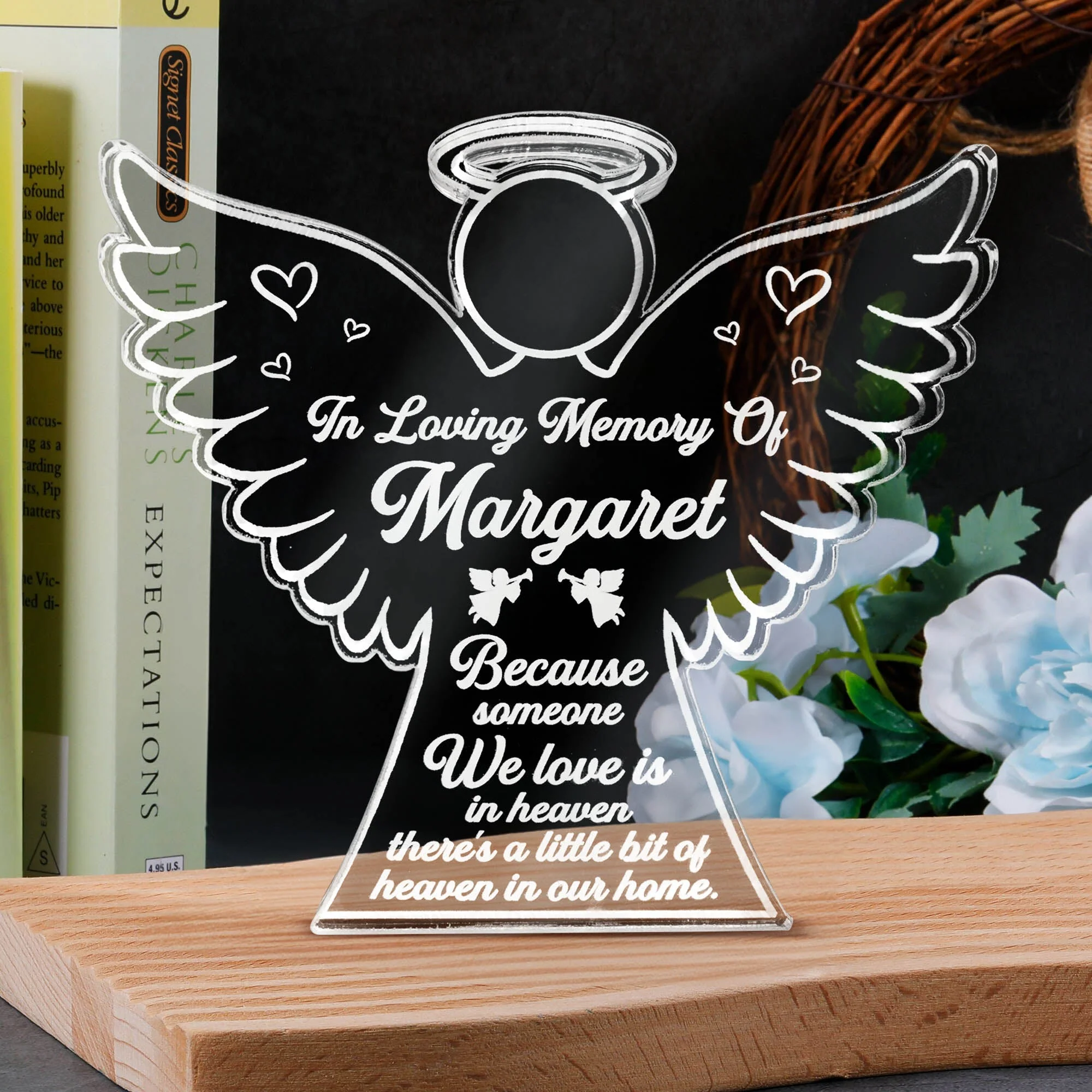 Heaven In Our Home - Personalized Custom Shaped Acrylic Plaque - Image 3