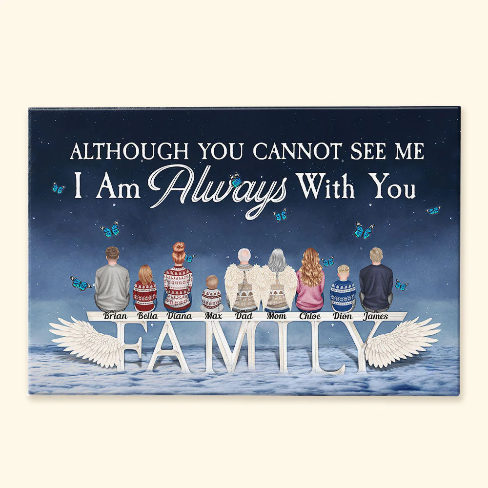 Heaven In Our Home - Personalized Poster/Wrapped Canvas - Memorial Gift For Family Members, Mom, Dad, Siblings - Image 4