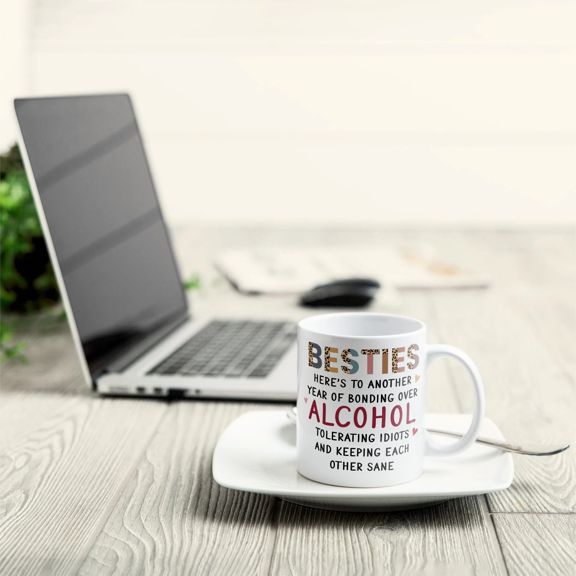 Here's To Another Year Of Bonding Over Alcohol - Personalized Mug - Image 3