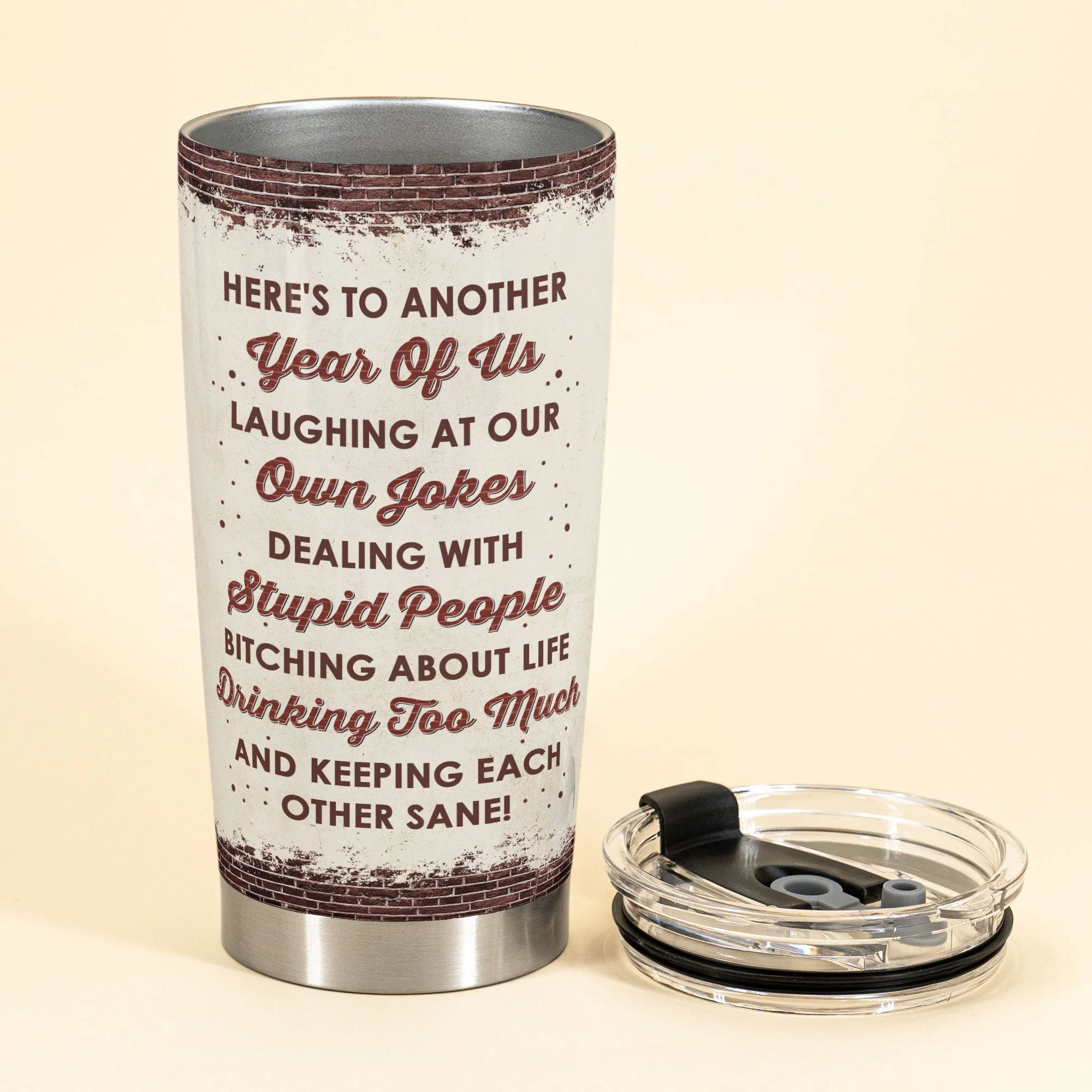 Here'S To Another Year Of Us - Personalized Tumbler Cup - Birthday, Funny Gift For Friends, BFF, Besties, Girl Crew - Image 3
