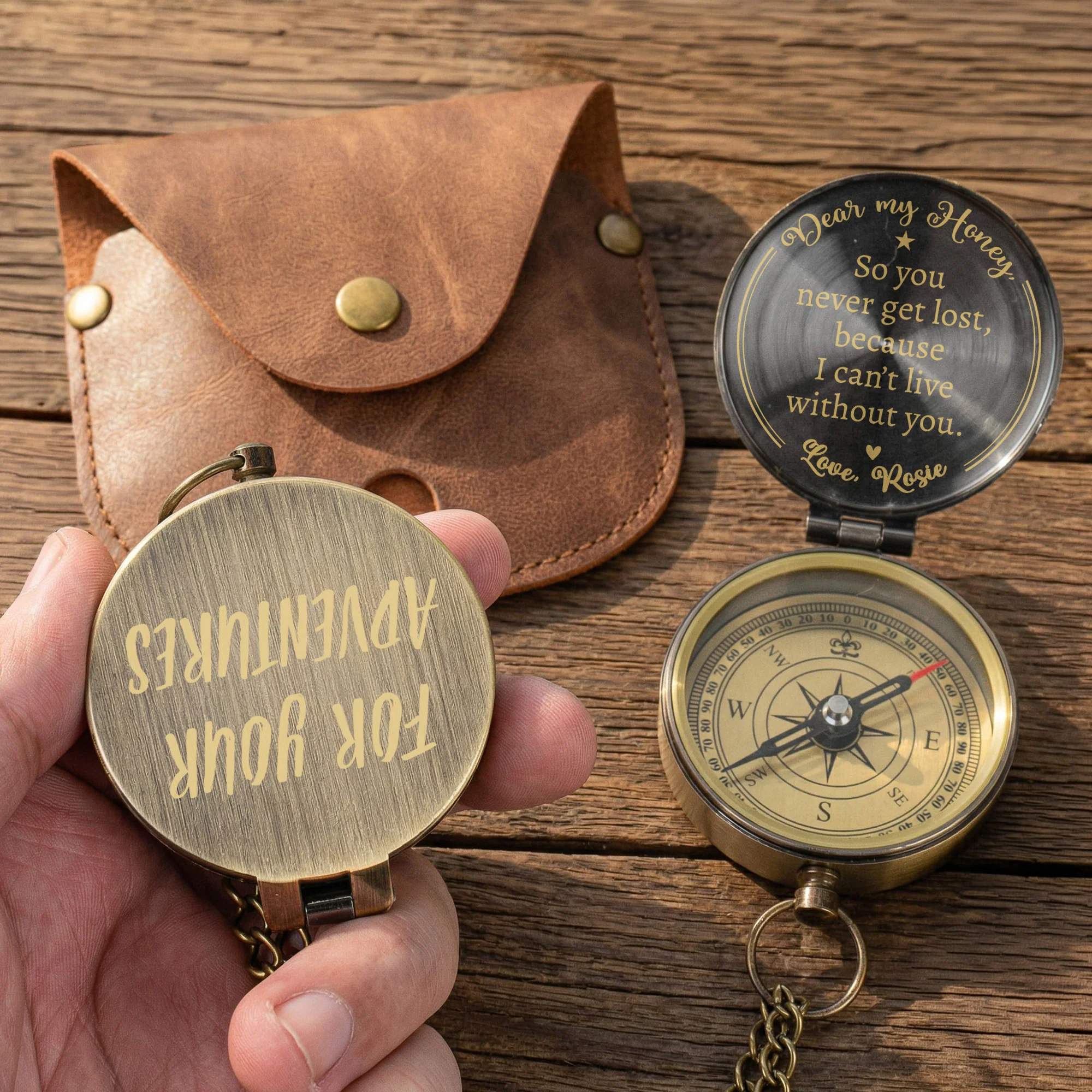 Hidden Message - Reminder For Him, Husband, Boyfriend - Personalized Compass - Image 4