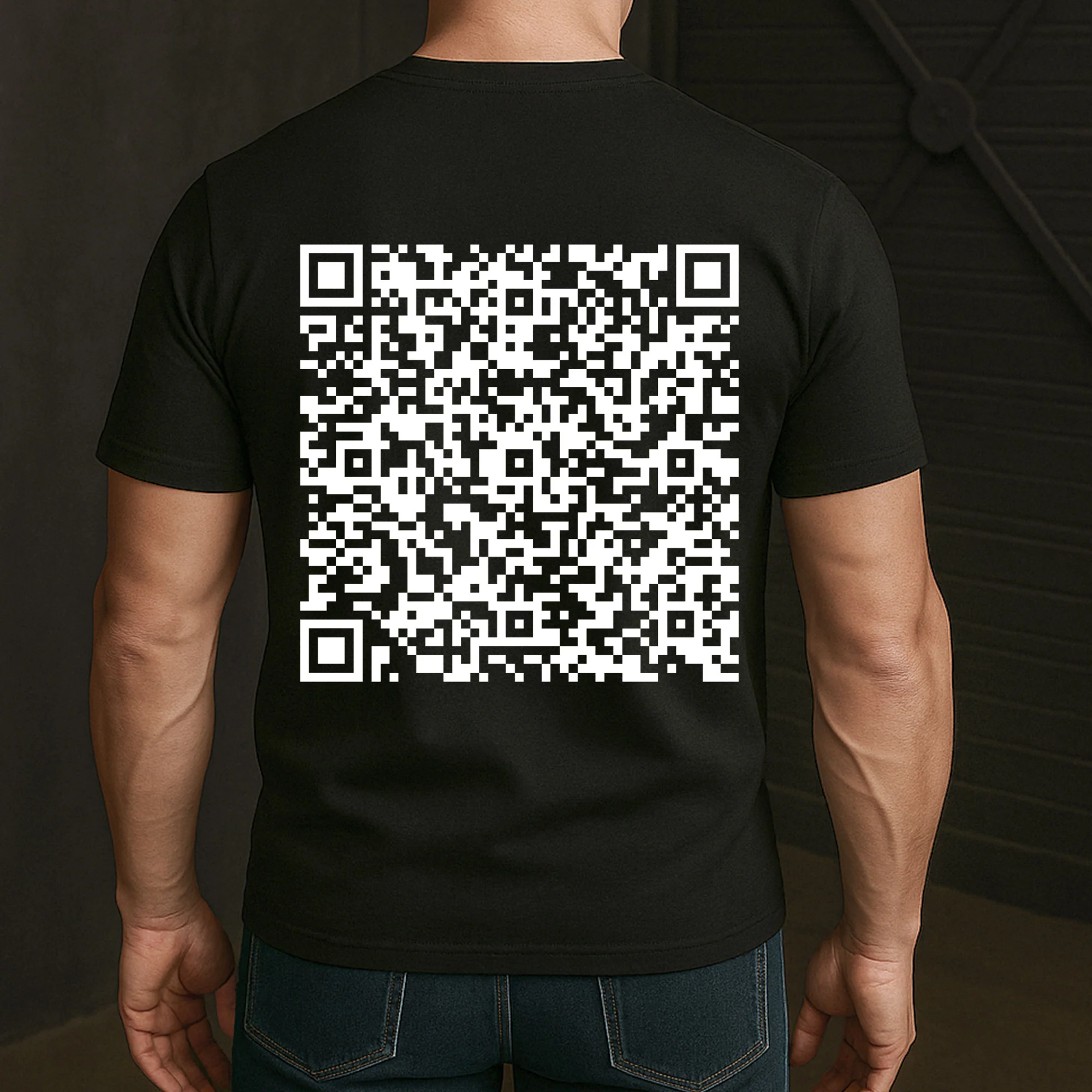 Hidden Swear Words Custom QR Voice - Personalized Back Printed Shirt - Image 2