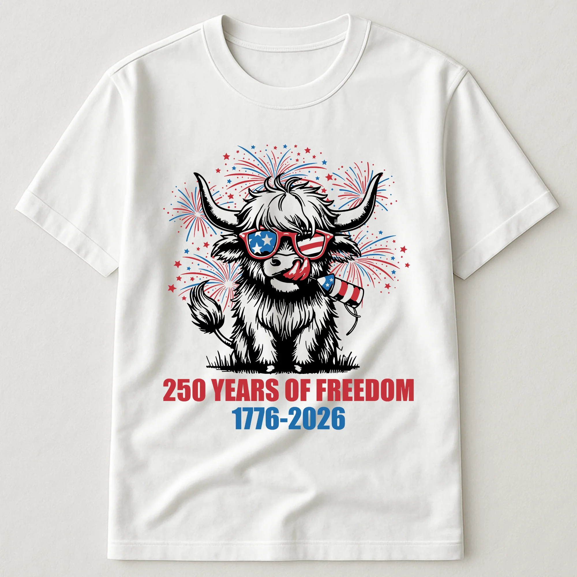 Highland Cow 250 Years Of Freedom - Shirt - Image 18