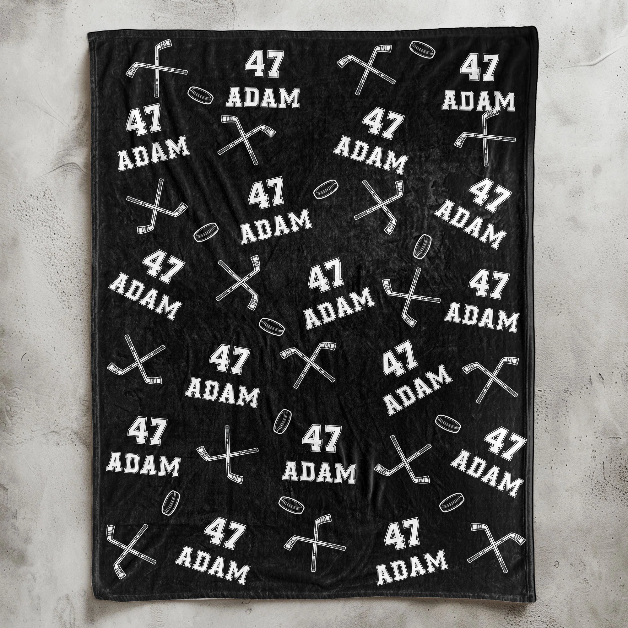 Hockey Custom Name, Number - Personalized Blanket - Image 7